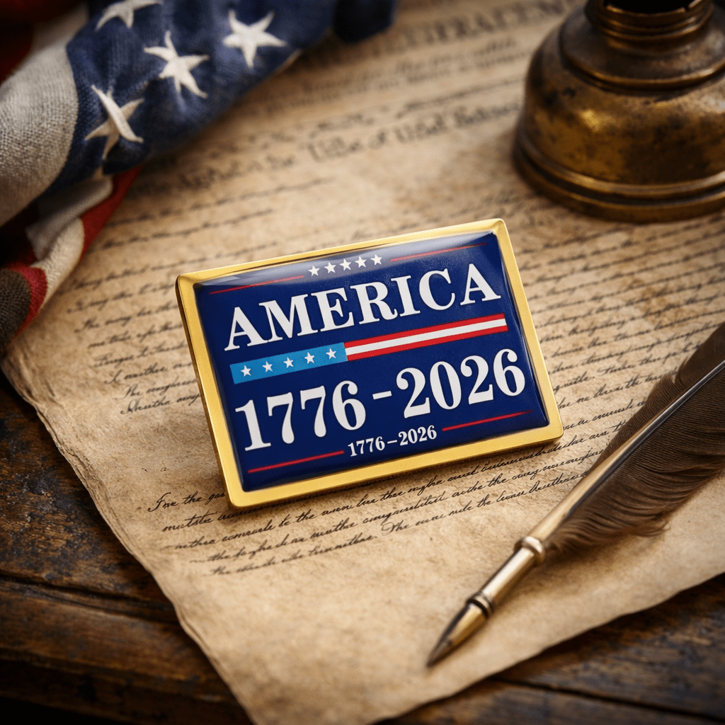 America 1776–2026 Semiquincentennial Patriotic Lapel Pin - PatriotDepot.com