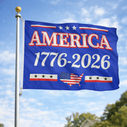 America 1776–2026 USA Flag (Single - Sided) Retro Design - PatriotDepot.com