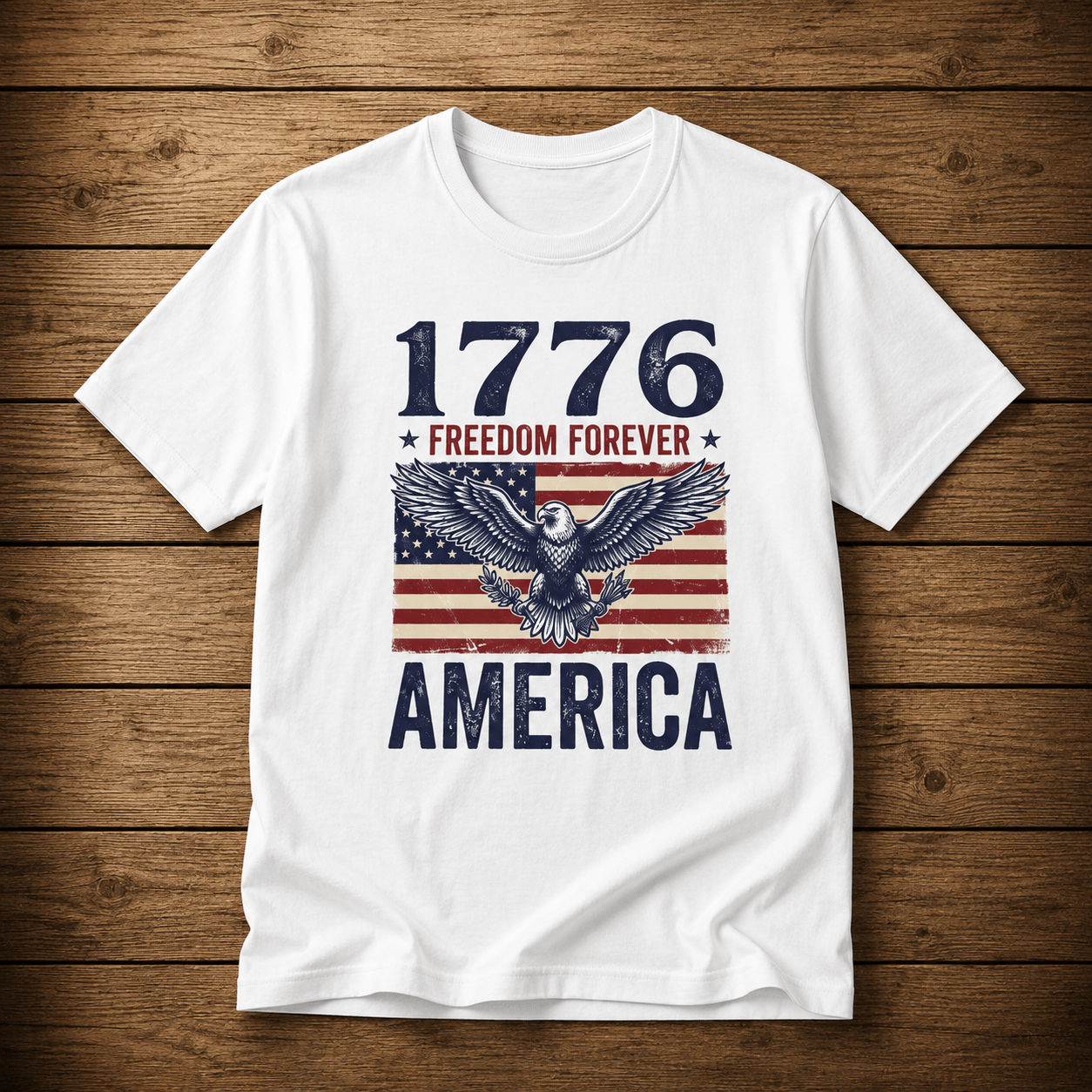 America 1776 Freedom Forever T-Shirt | 250th Anniversary Edition - PatriotDepot.com