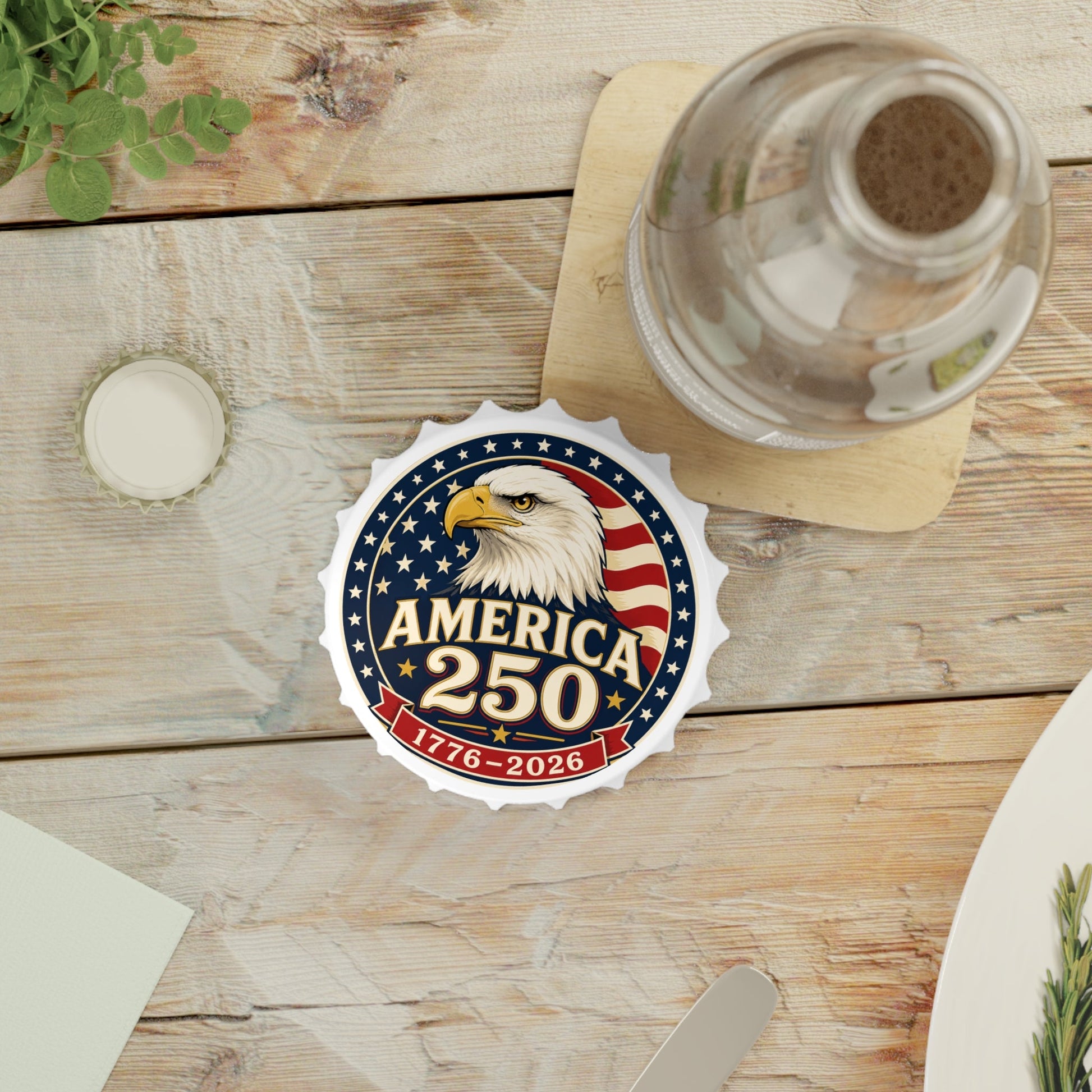 America 250 Eagle Commemorative Bottle Opener | Magnetic 1776–2026 - PatriotDepot.com