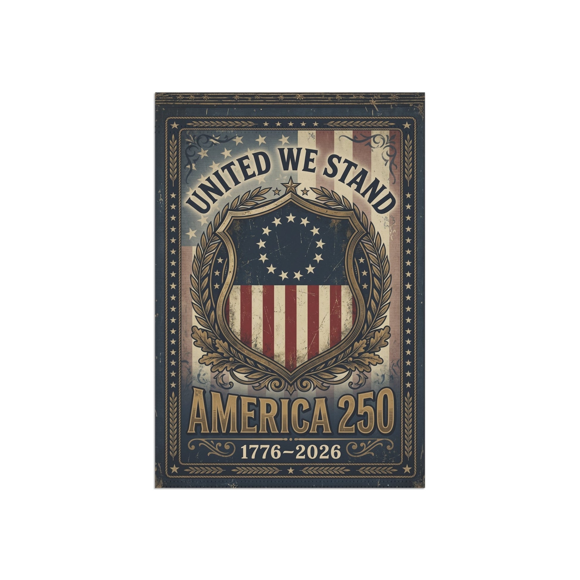 America 250 Garden Flag - "United We Stand" 1776 - 2026 - PatriotDepot.com