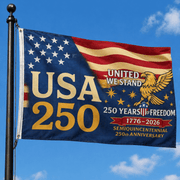 America 250 “United We Stand” Eagle Flag – 1776–2026 Semiquincentennial 3' x 5' - PatriotDepot.com