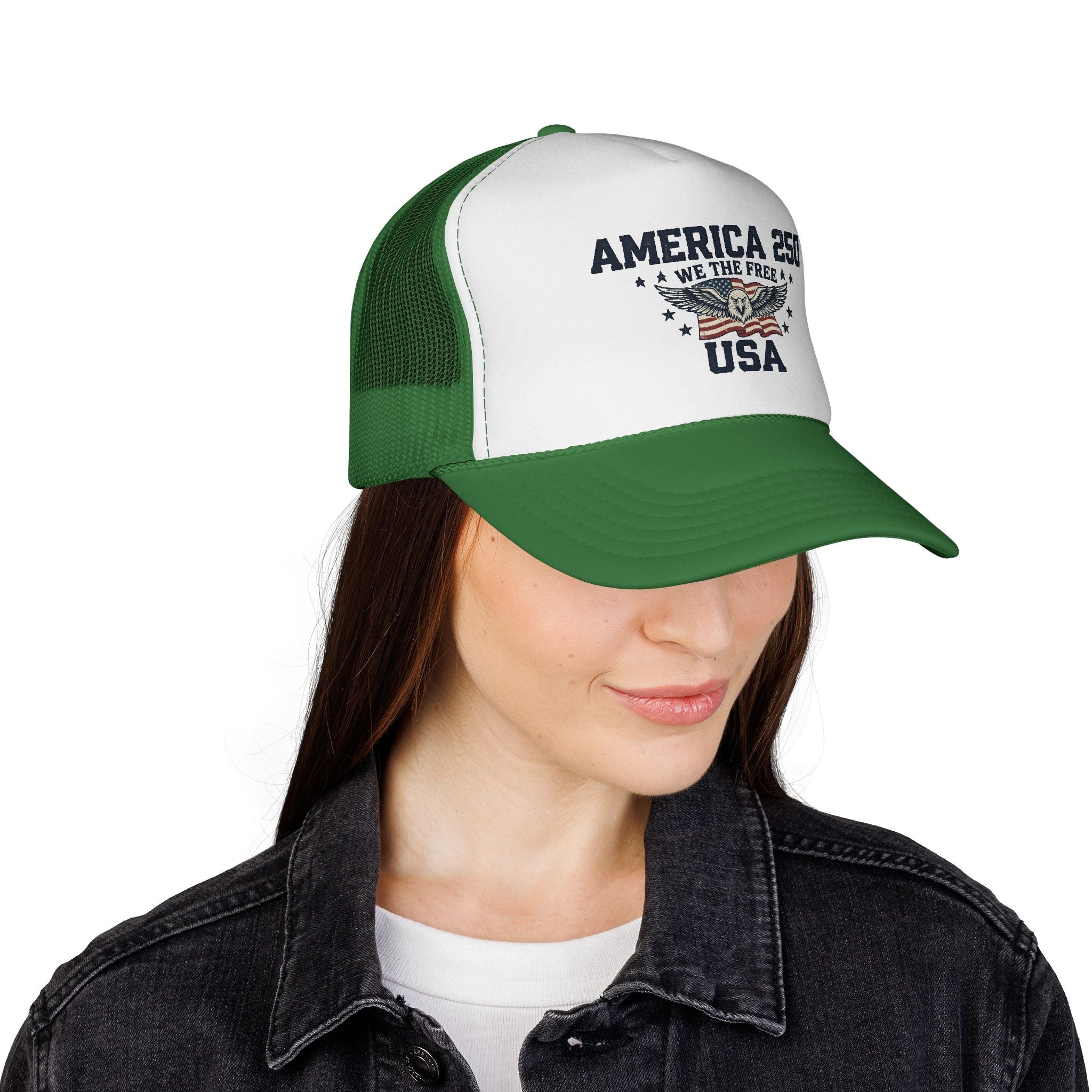 America 250 “We The Free” Patriotic Trucker Hat - PatriotDepot.com