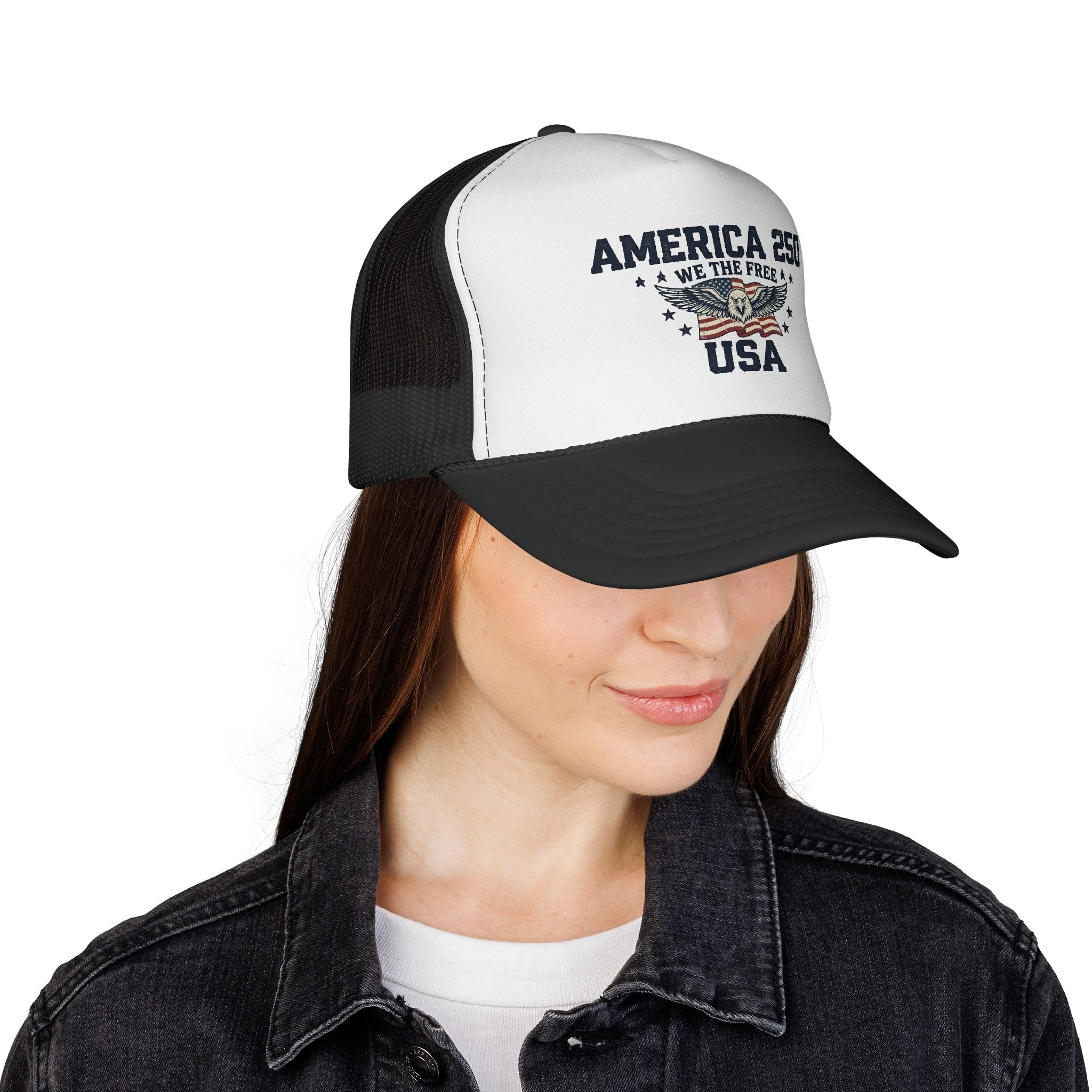 America 250 “We The Free” Patriotic Trucker Hat - PatriotDepot.com