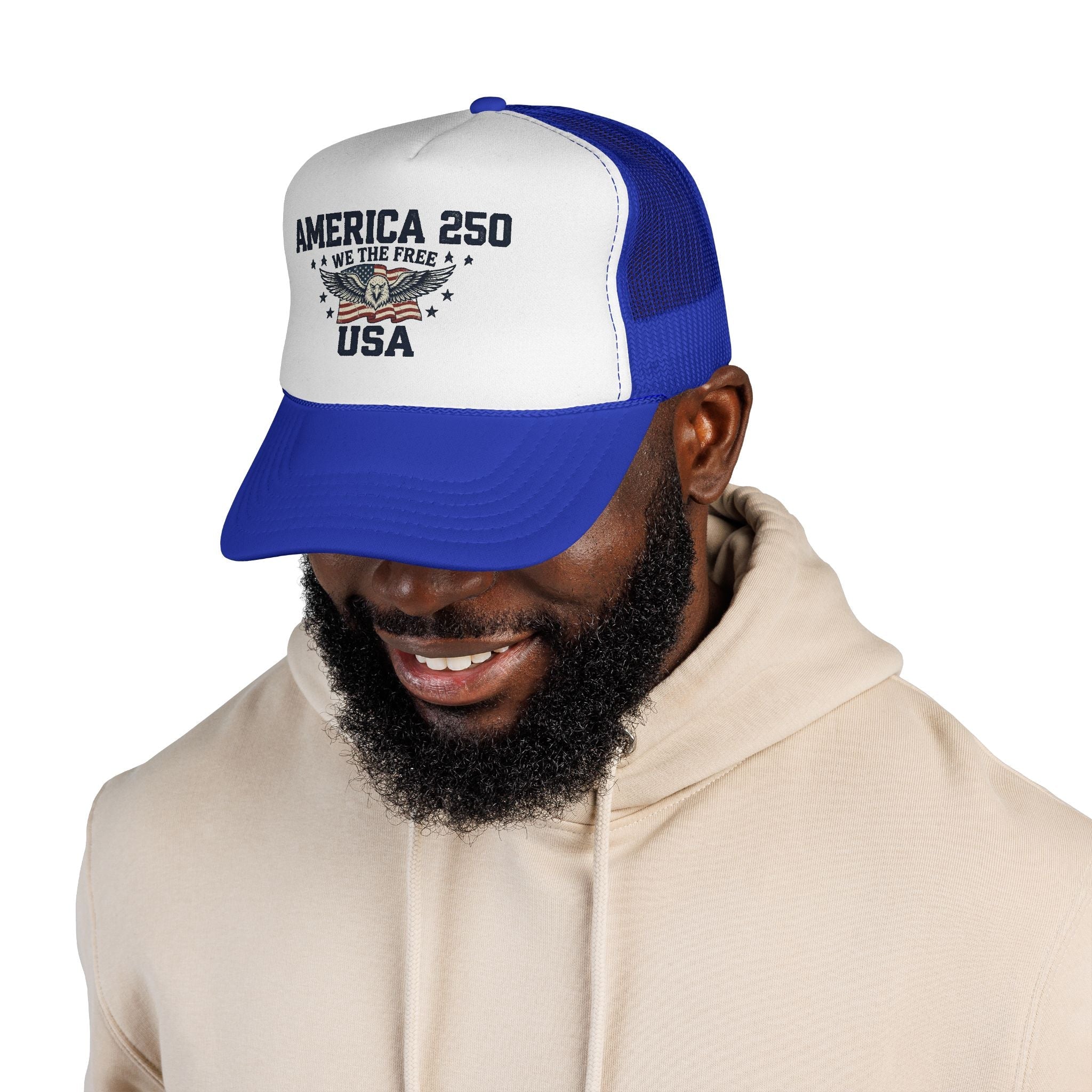 America 250 “We The Free” Patriotic Trucker Hat - PatriotDepot.com