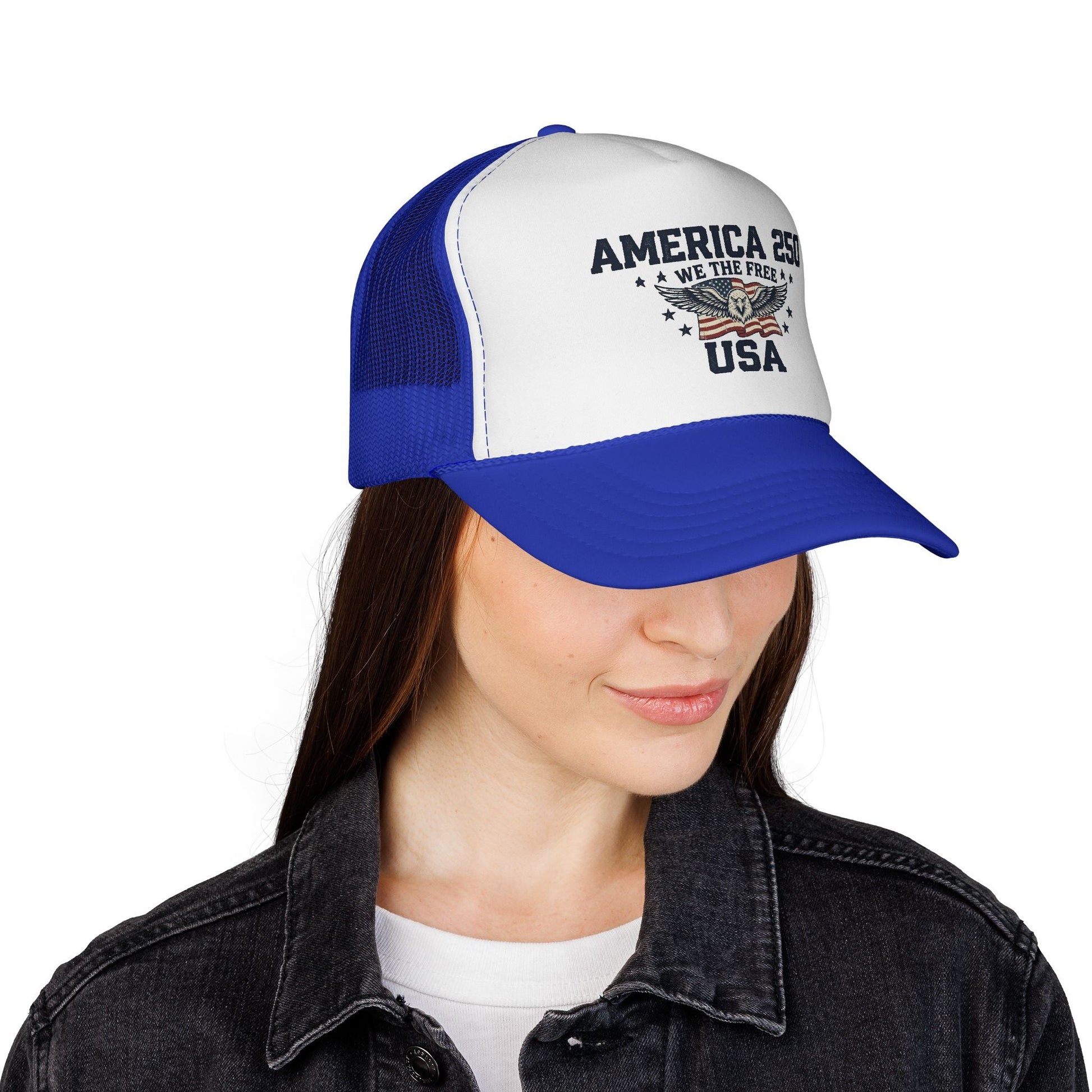 America 250 “We The Free” Patriotic Trucker Hat - PatriotDepot.com