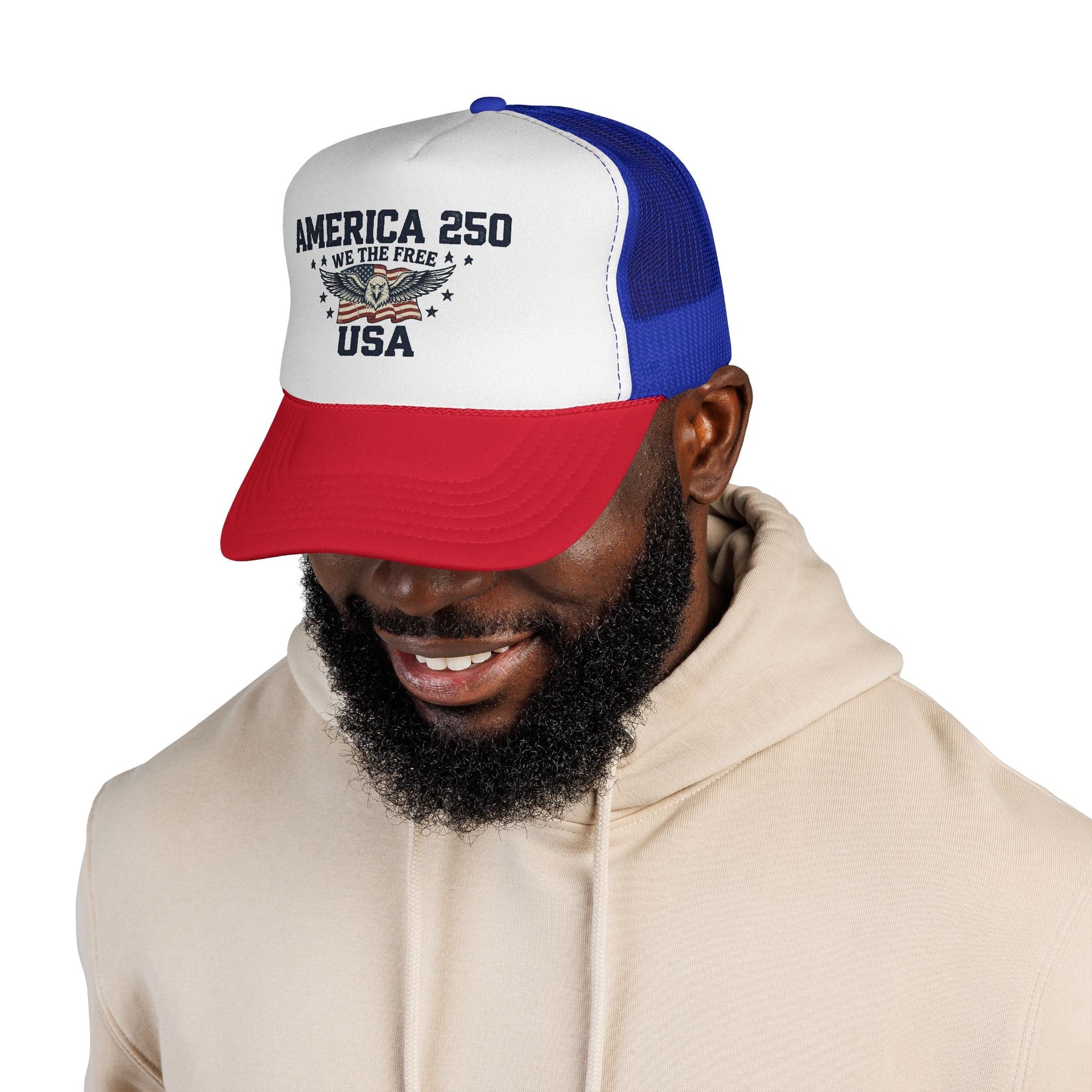 America 250 “We The Free” Patriotic Trucker Hat - PatriotDepot.com
