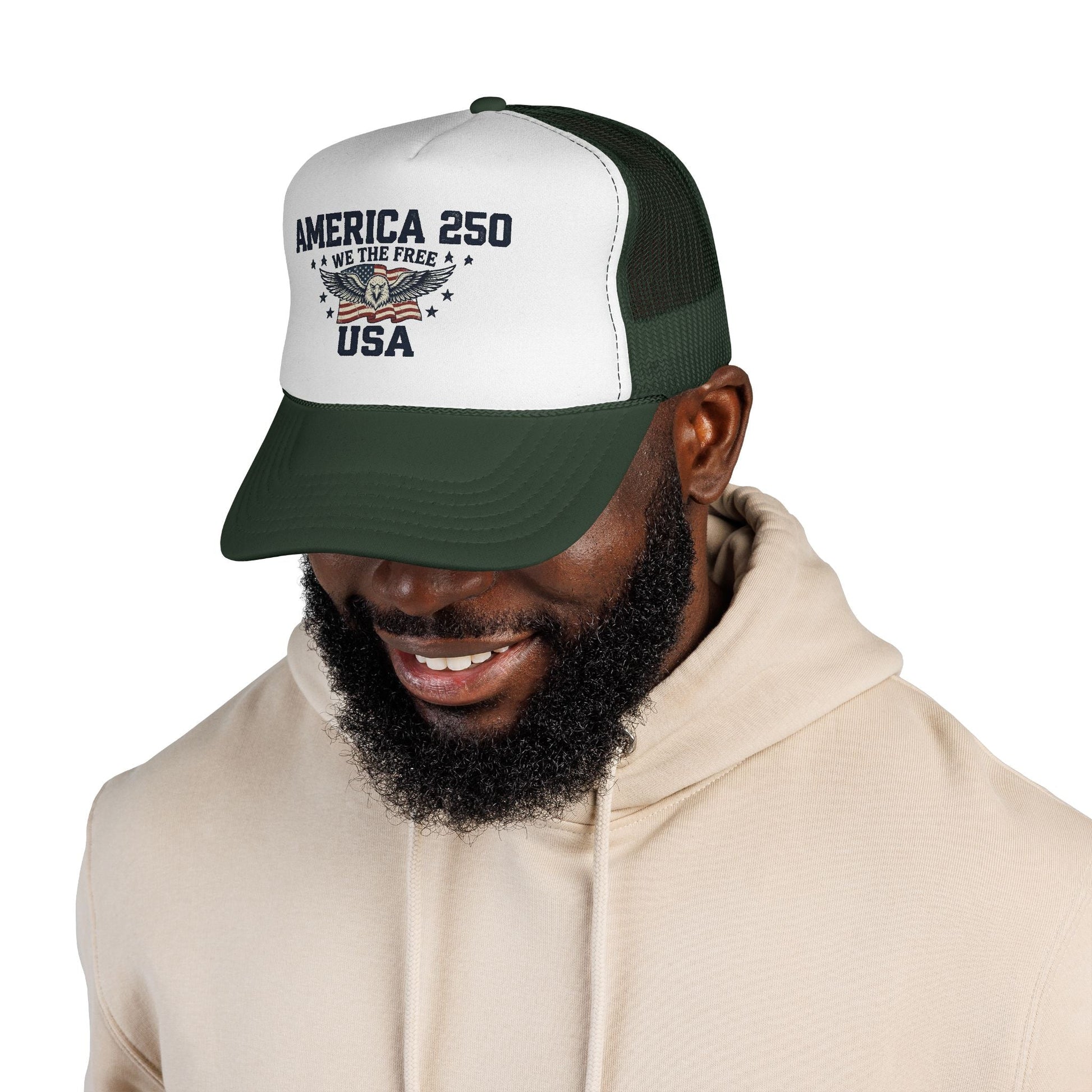 America 250 “We The Free” Patriotic Trucker Hat - PatriotDepot.com