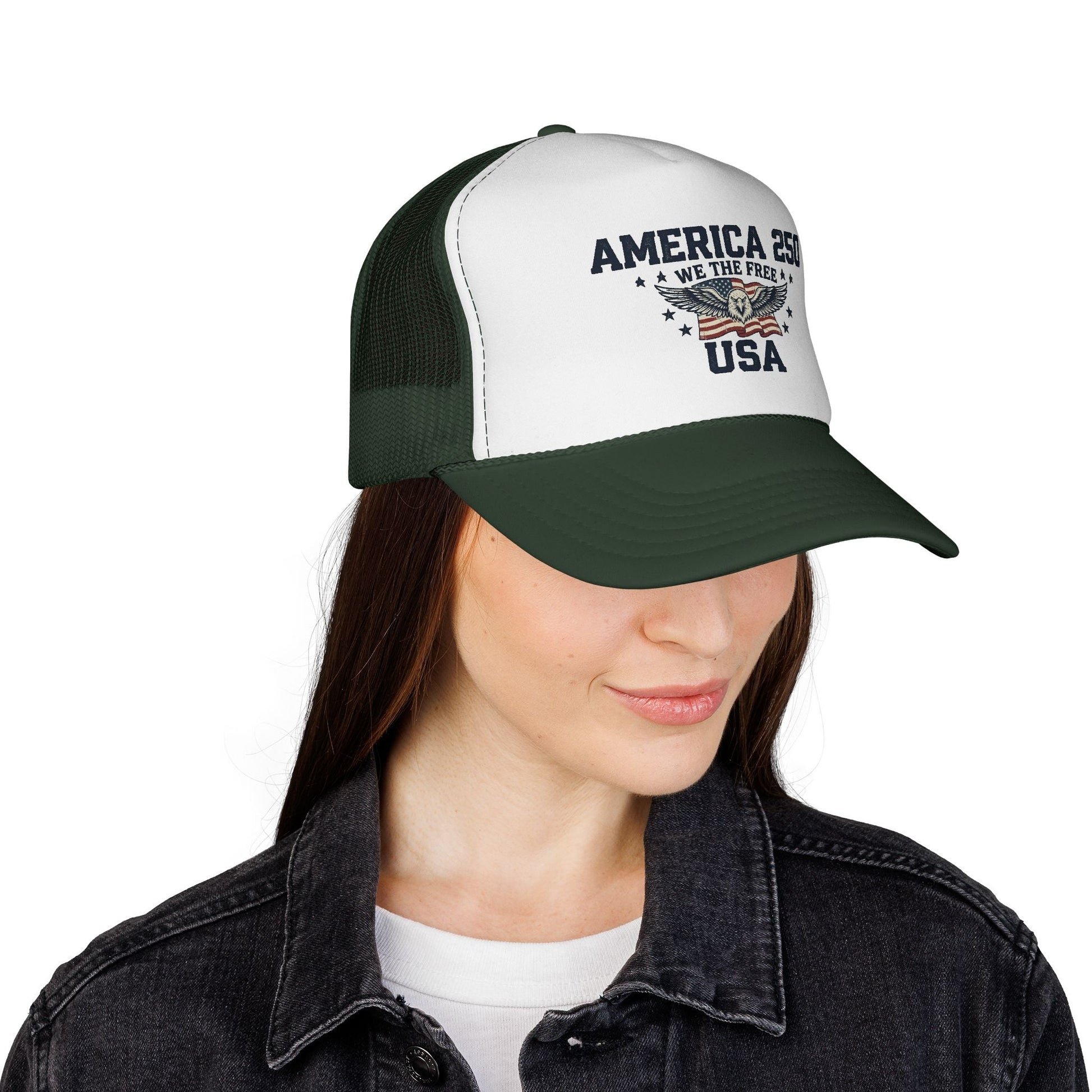 America 250 “We The Free” Patriotic Trucker Hat - PatriotDepot.com