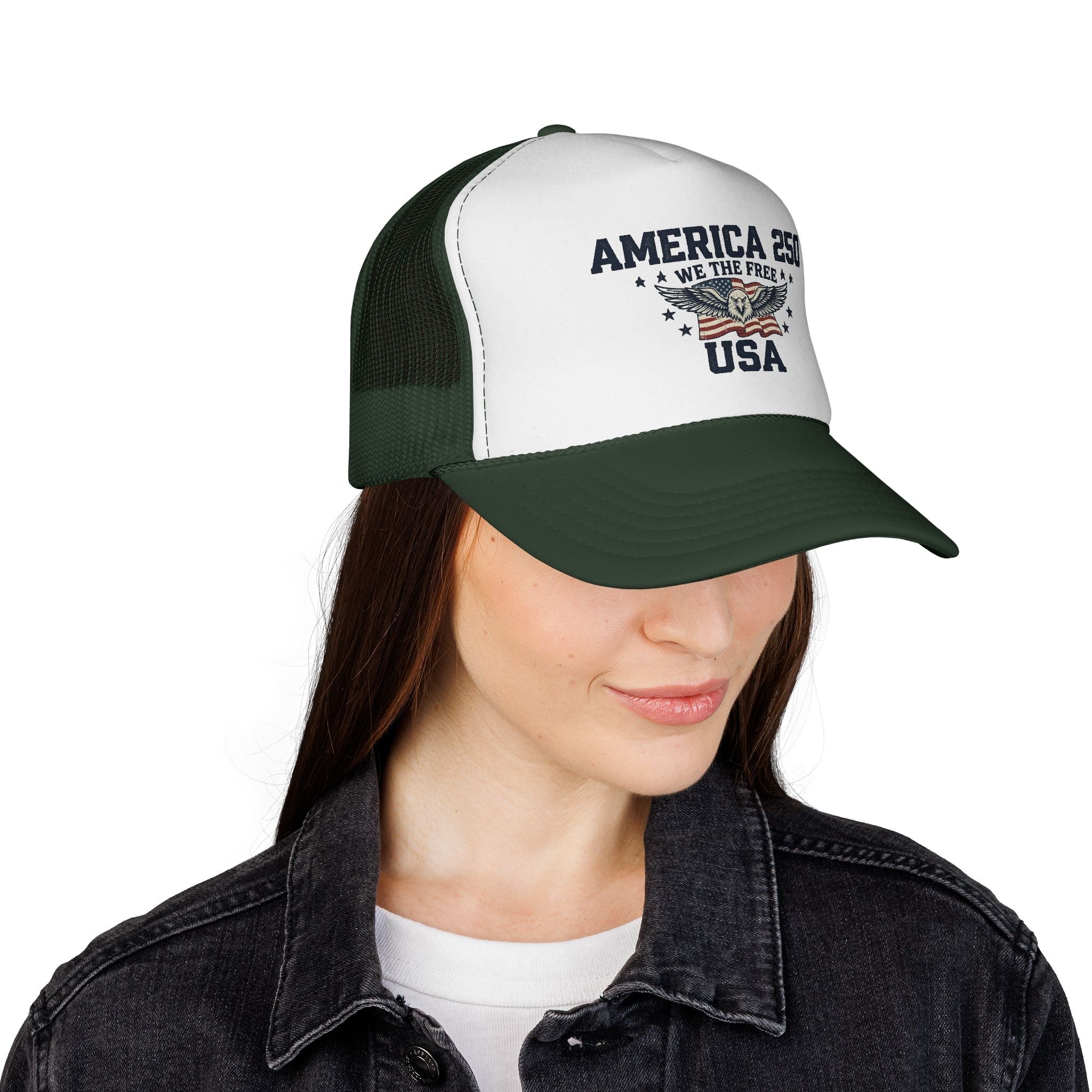 America 250 “We The Free” Patriotic Trucker Hat - PatriotDepot.com