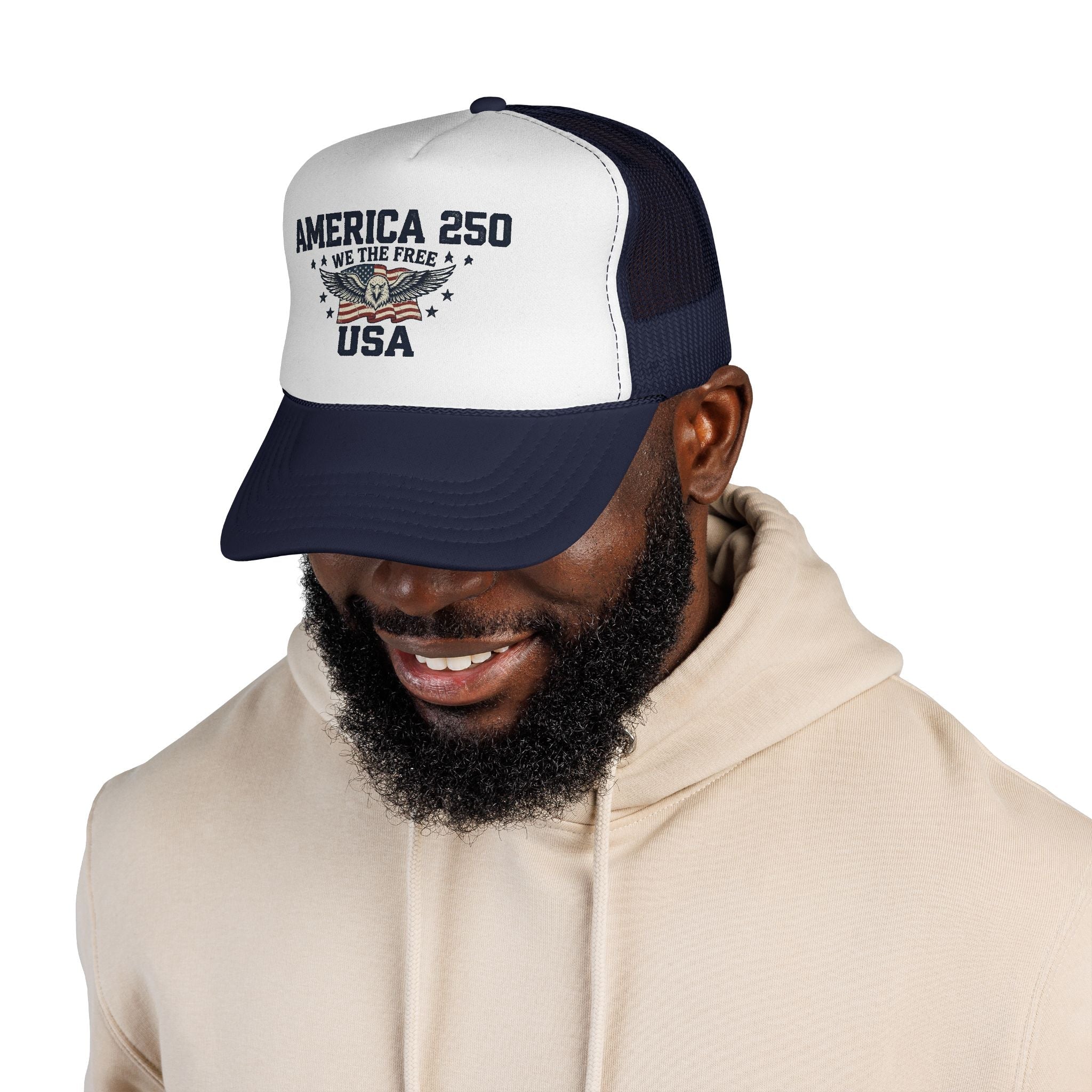 America 250 “We The Free” Patriotic Trucker Hat - PatriotDepot.com
