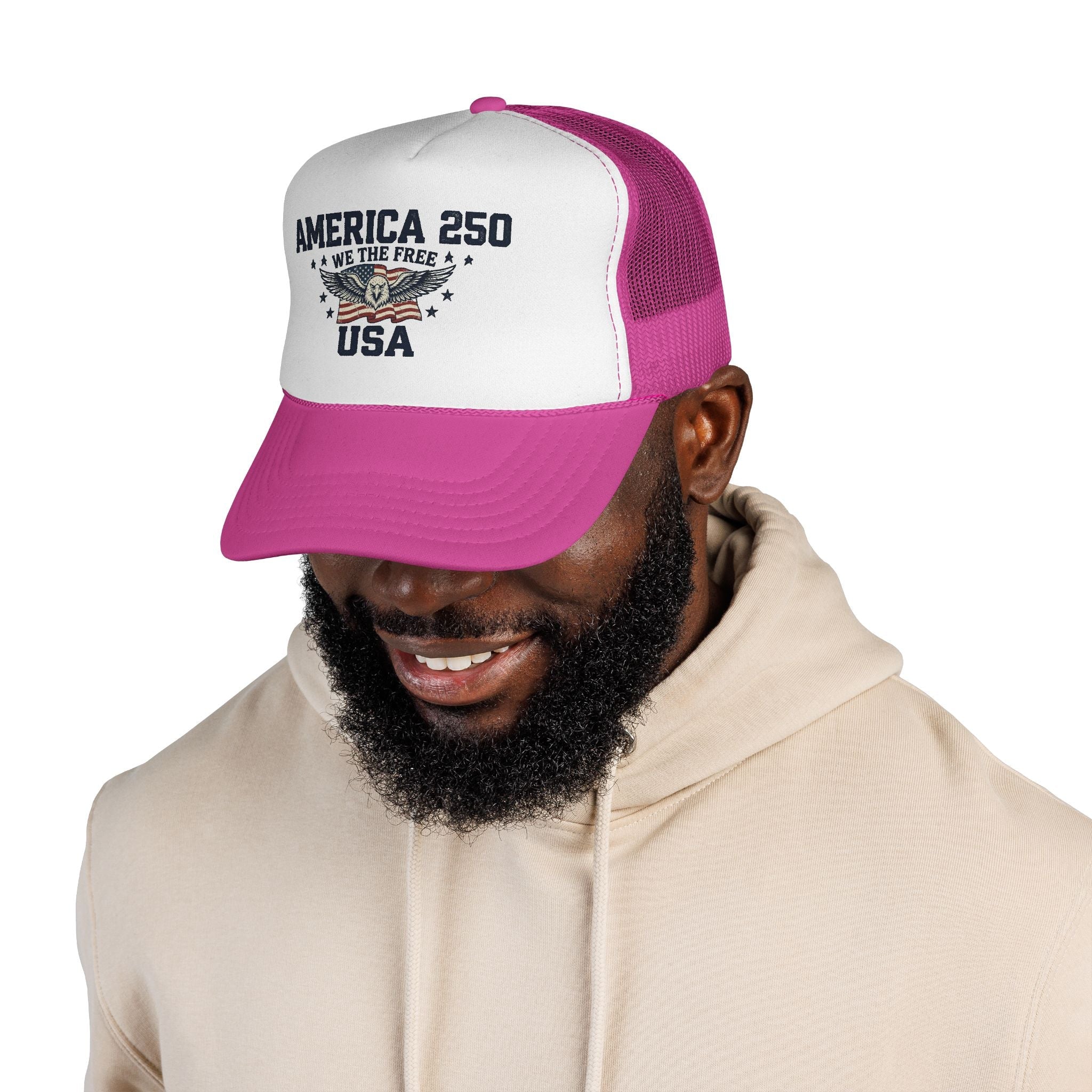 America 250 “We The Free” Patriotic Trucker Hat - PatriotDepot.com