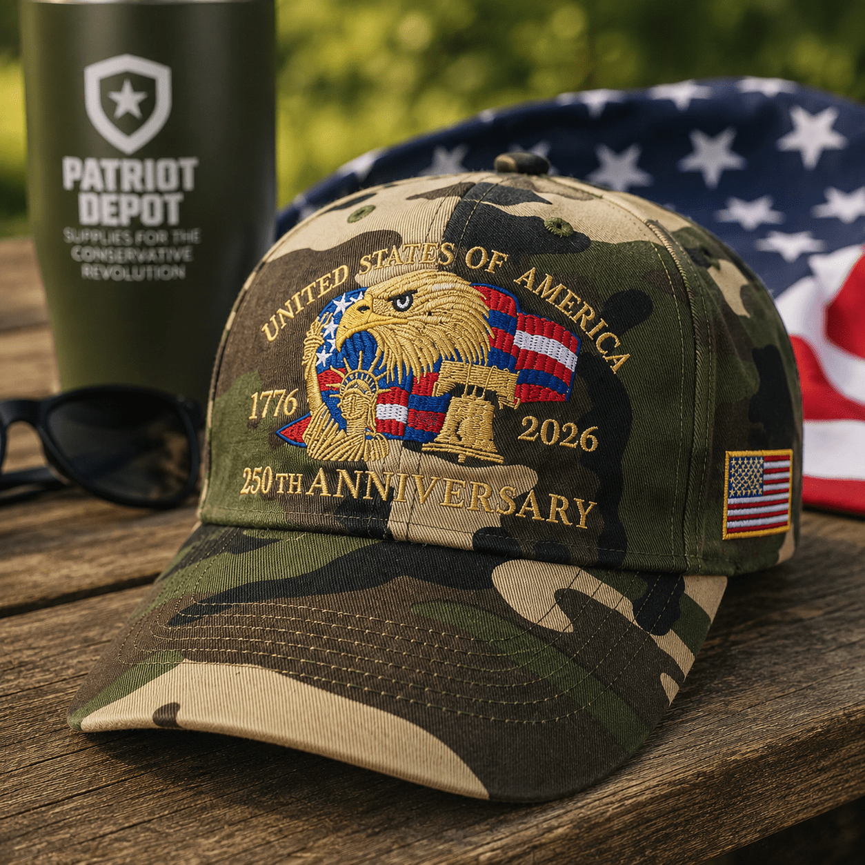 America 250th 1776–2026 Commemorative Hat – Limited Patriotic Edition - PatriotDepot.com