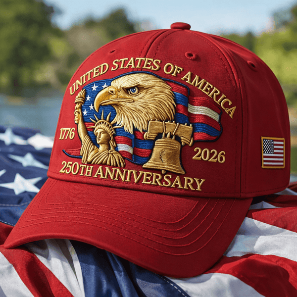 Cappellino Baseball Regolabile America 250° Anniversario – Patriot 1776-2026, Unisex, Cotone