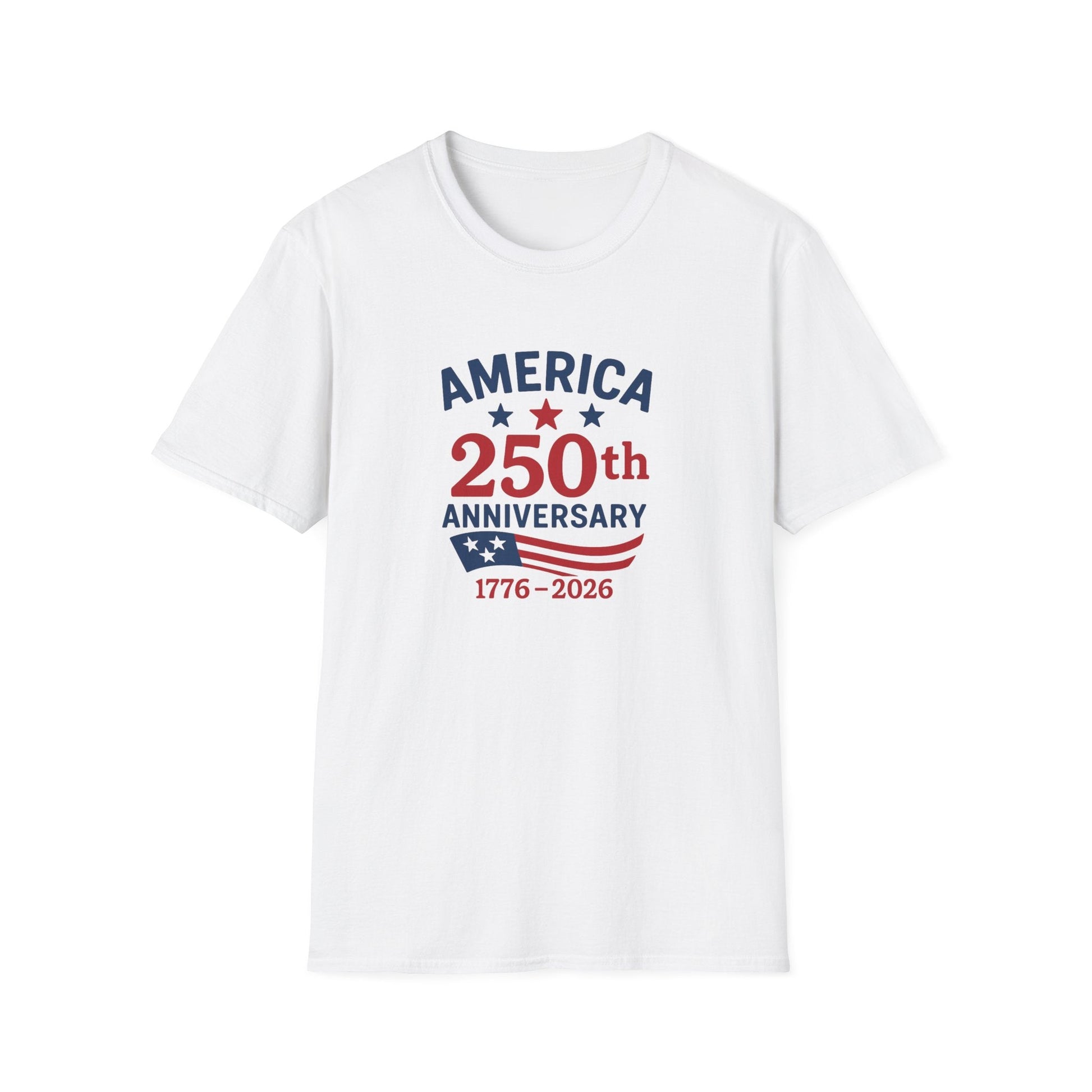 America 250th Anniversary 1776 - 2026 Softstyle T-Shirt - PatriotDepot.com