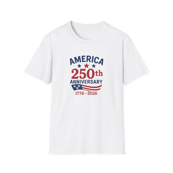 America 250th Anniversary 1776 - 2026 Softstyle T-Shirt - PatriotDepot.com