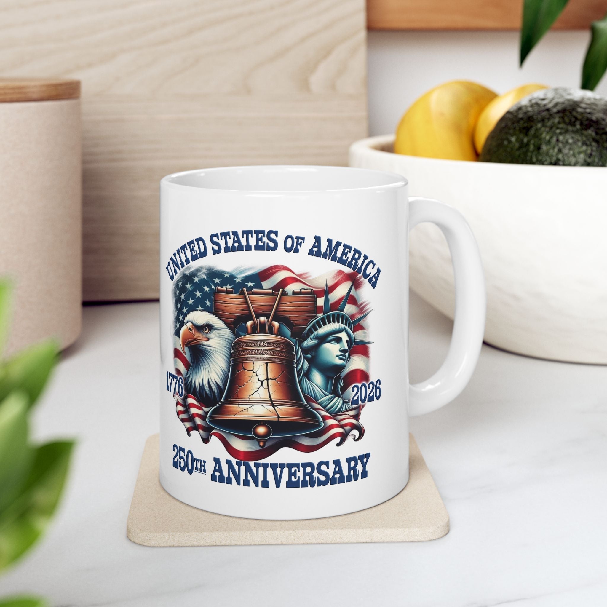 America 250th Anniversary Custom Mug – 1776–2026 Edition - PatriotDepot.com