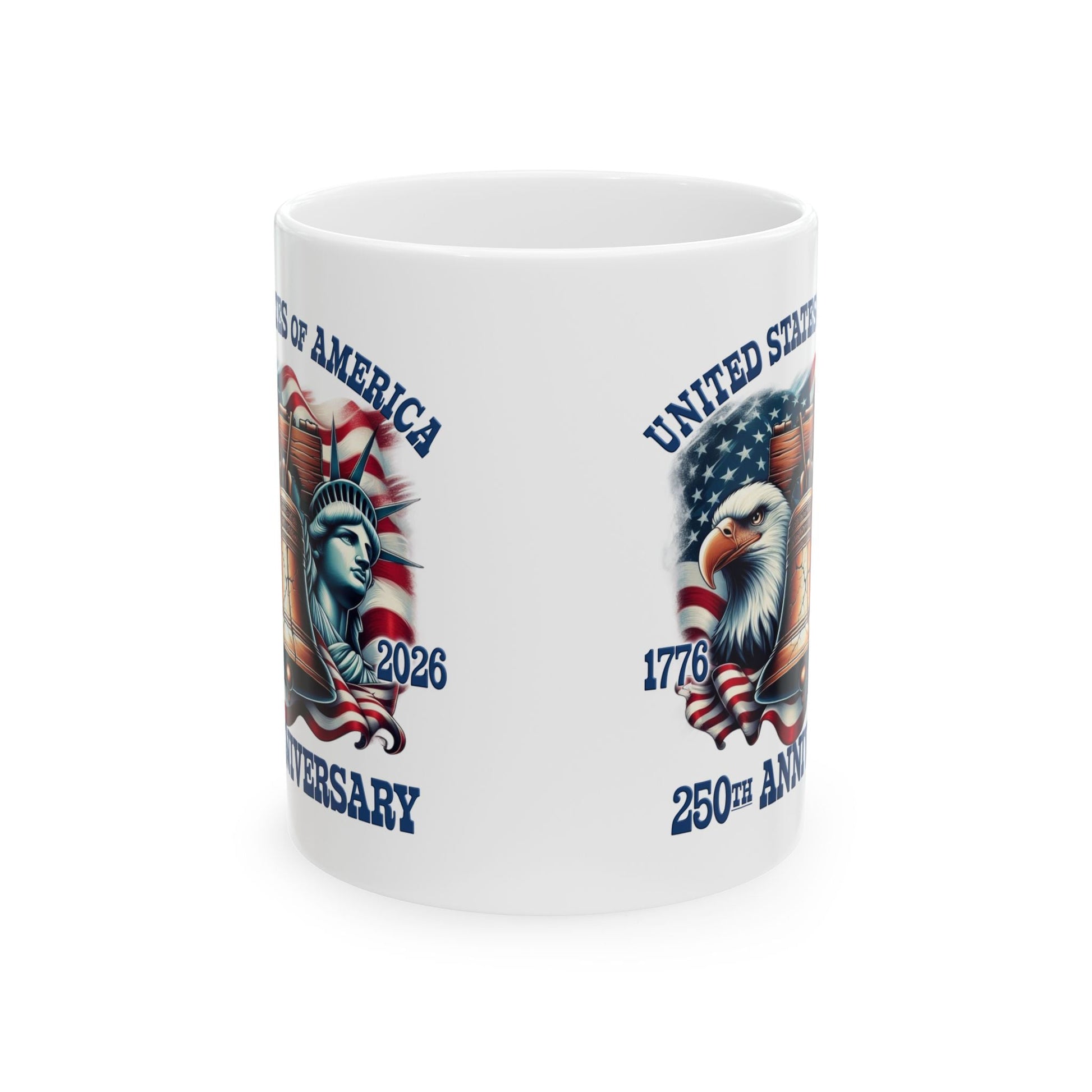 America 250th Anniversary Custom Mug – 1776–2026 Edition - PatriotDepot.com