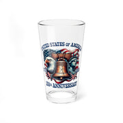 America 250th Anniversary Custom Pint Glass – 1776–2026 Edition - PatriotDepot.com