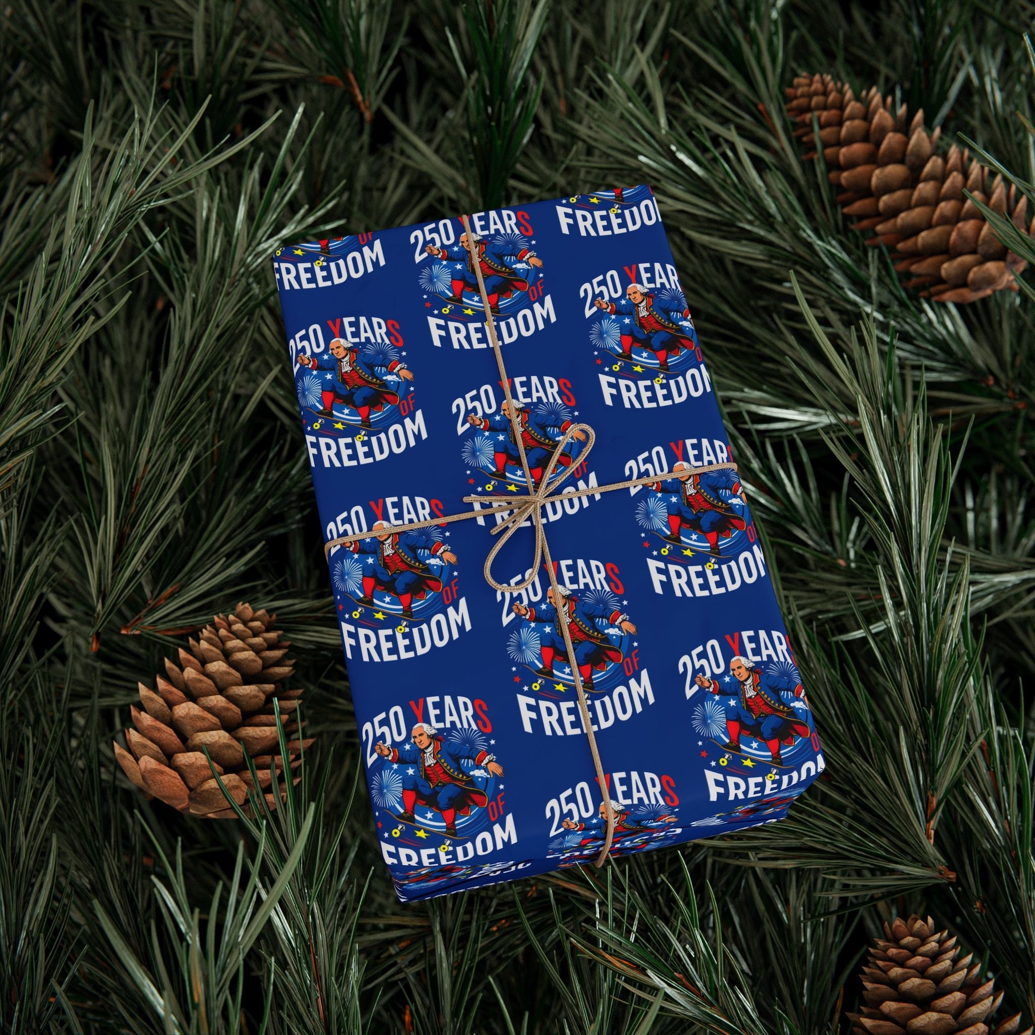 America 250th Anniversary Freedom Custom Wrapping Paper Roll - PatriotDepot.com