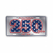 America 250th Anniversary License Plate – Embossed Aluminum Patriotic Novelty - PatriotDepot.com