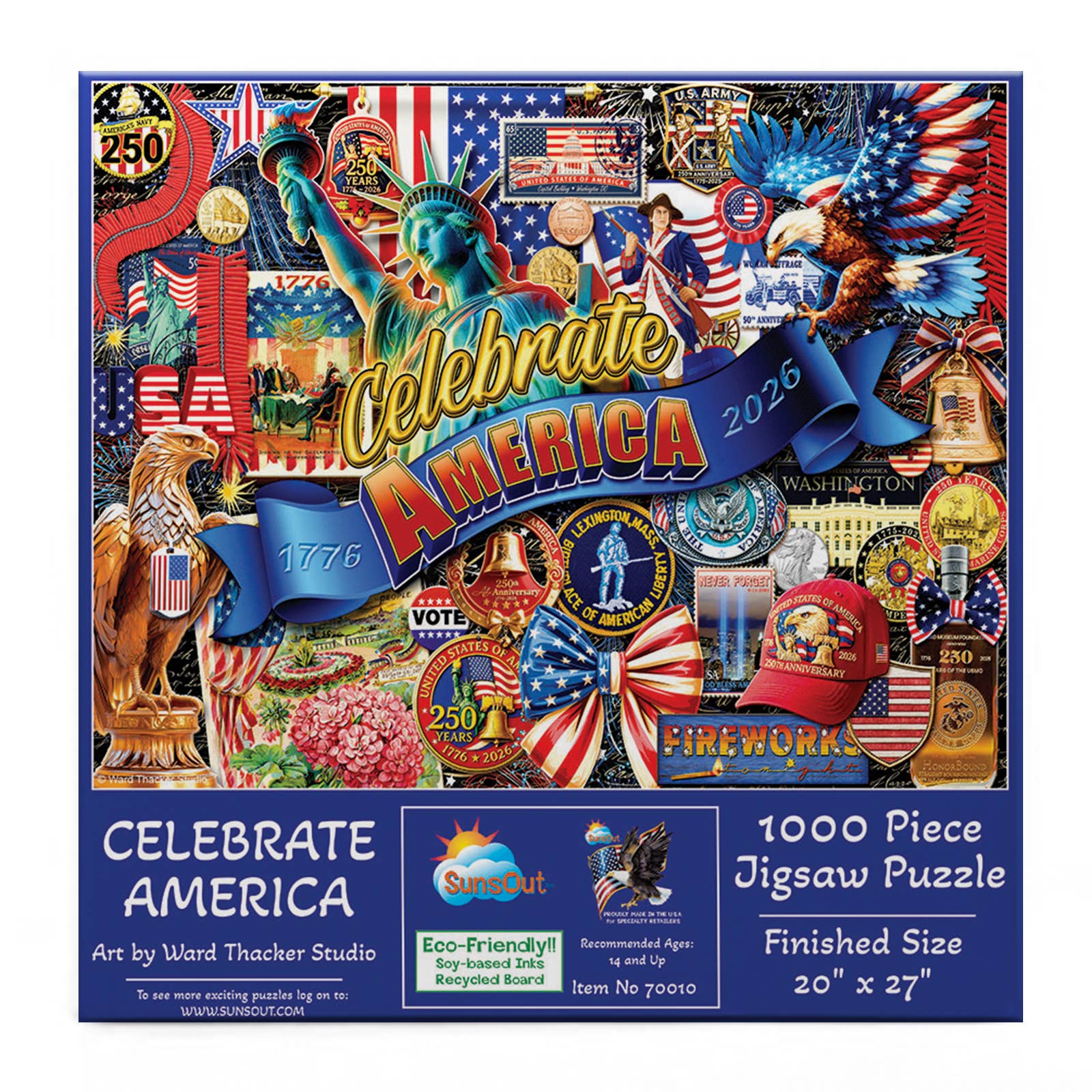 America 250th Anniversary Patriotic Celebration 1000 - Piece Jigsaw Puzzle - PatriotDepot.com