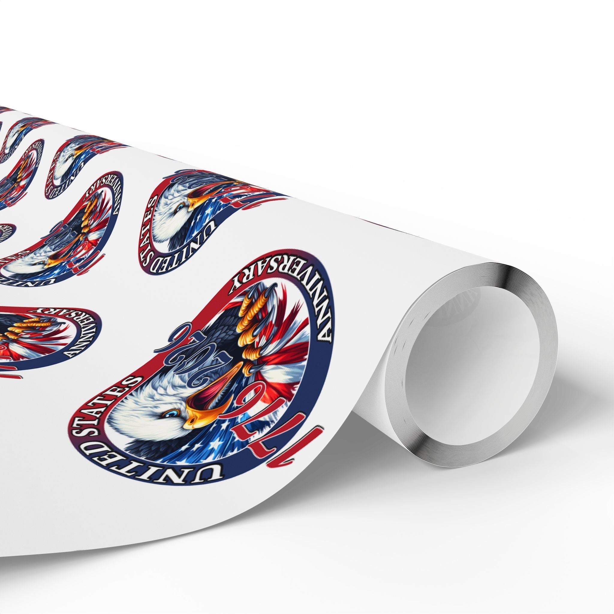America 250th Anniversary Patriotic Custom Wrapping Paper Roll – 1776–2026 Edition - PatriotDepot.com