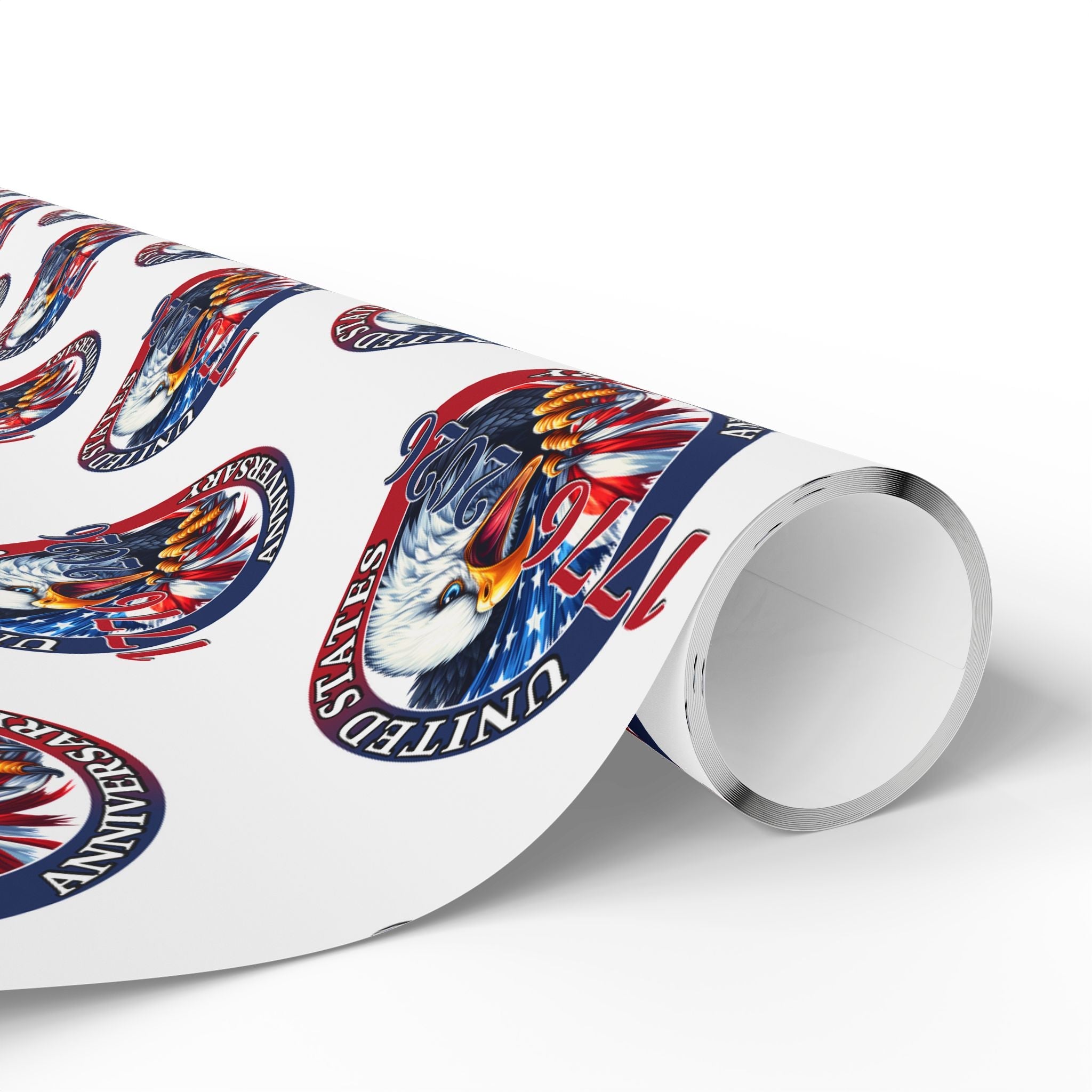 America 250th Anniversary Patriotic Custom Wrapping Paper Roll – 1776–2026 Edition - PatriotDepot.com