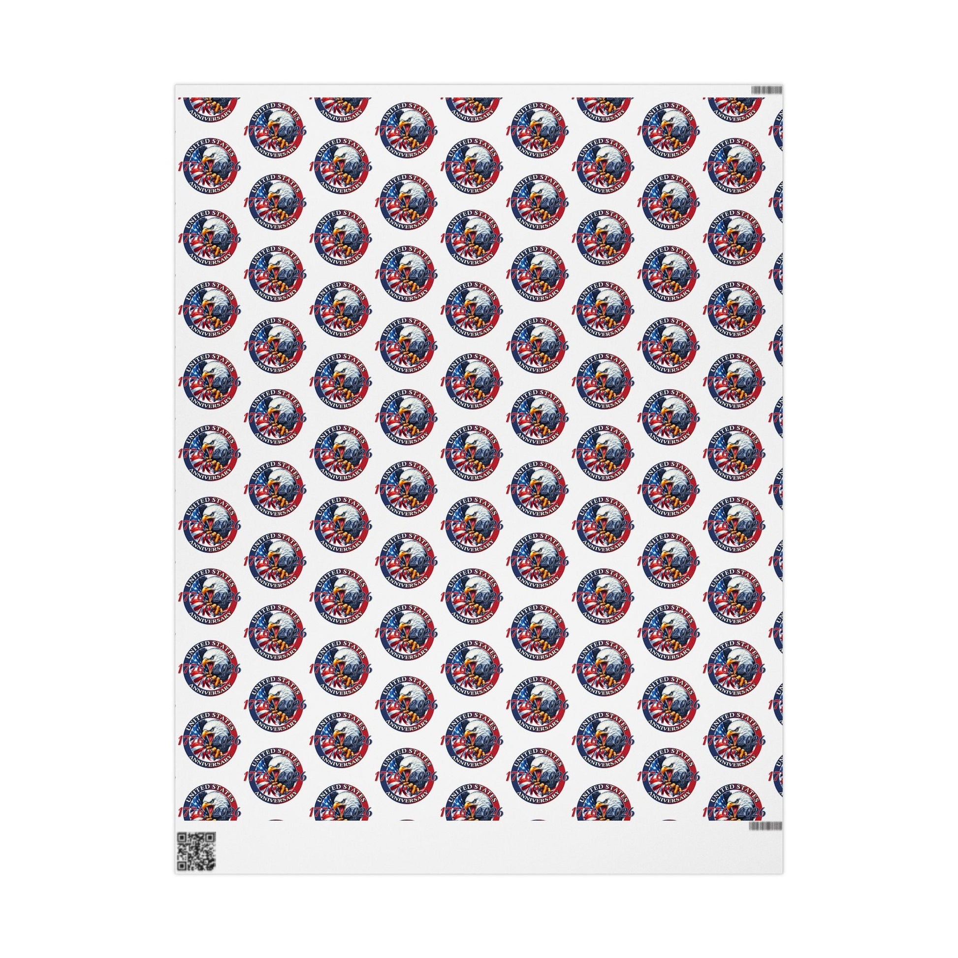 America 250th Anniversary Patriotic Custom Wrapping Paper Roll – 1776–2026 Edition - PatriotDepot.com