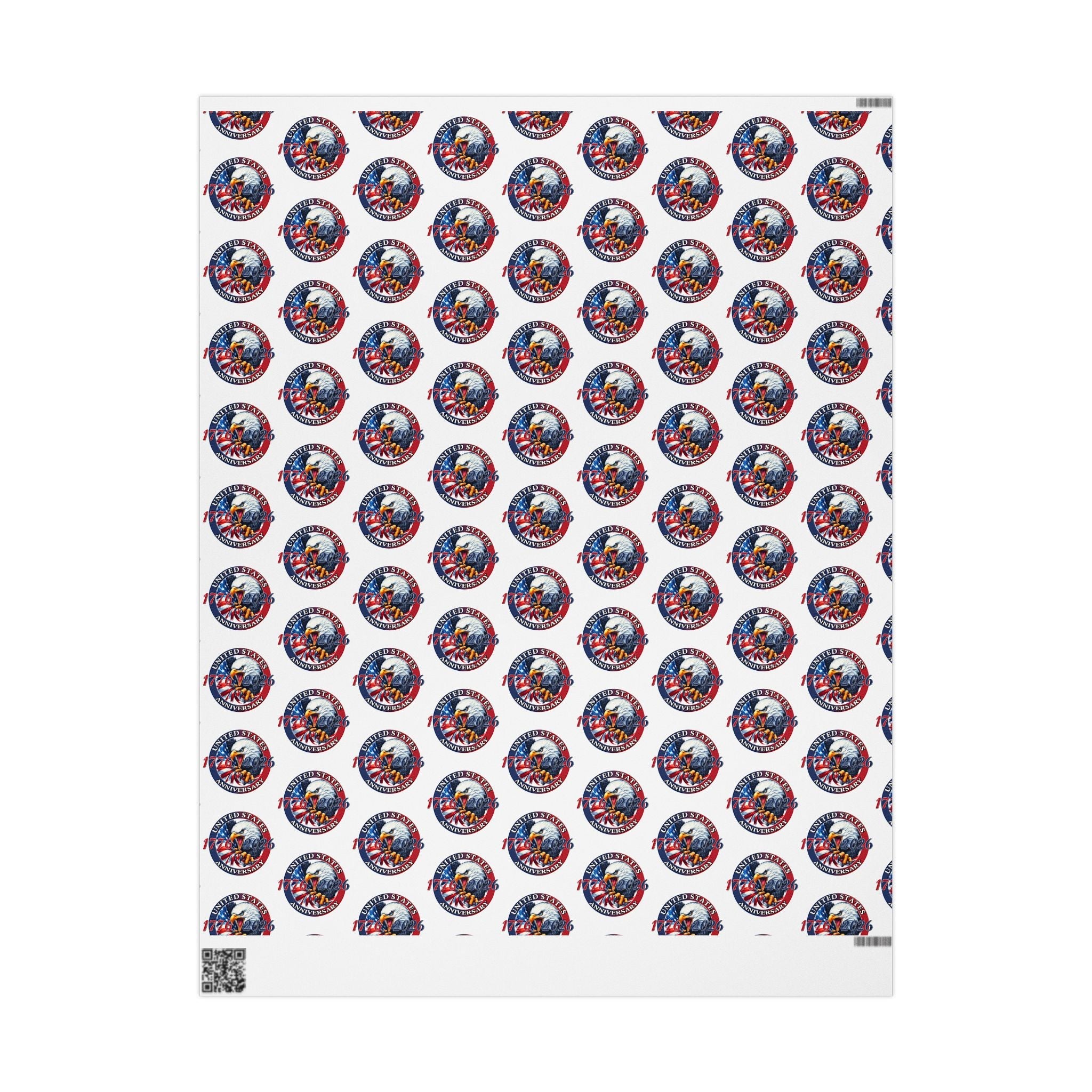 America 250th Anniversary Patriotic Custom Wrapping Paper Roll – 1776–2026 Edition - PatriotDepot.com