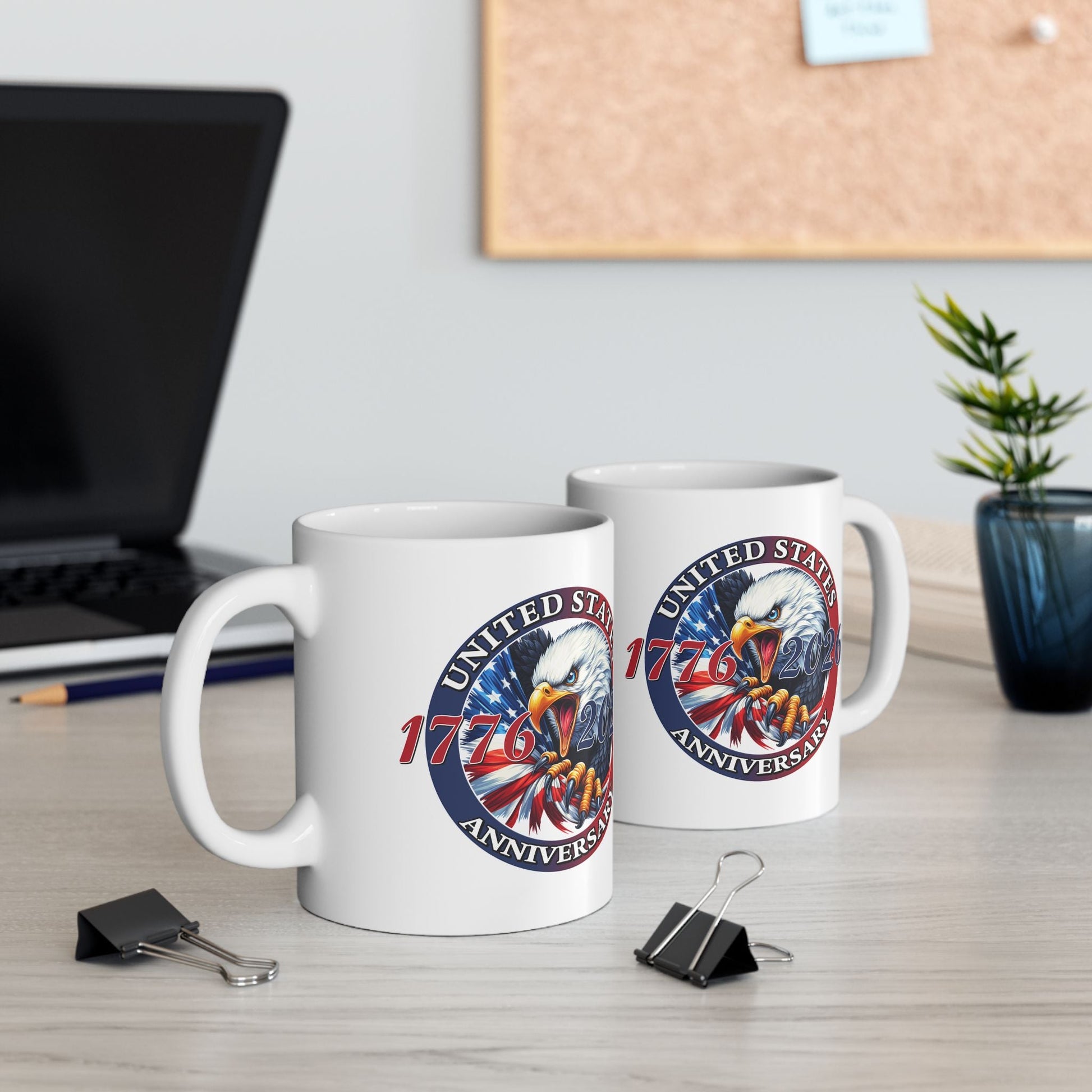 America 250th Anniversary Patriotic Eagle Mug – 1776 - 2026 Edition - PatriotDepot.com