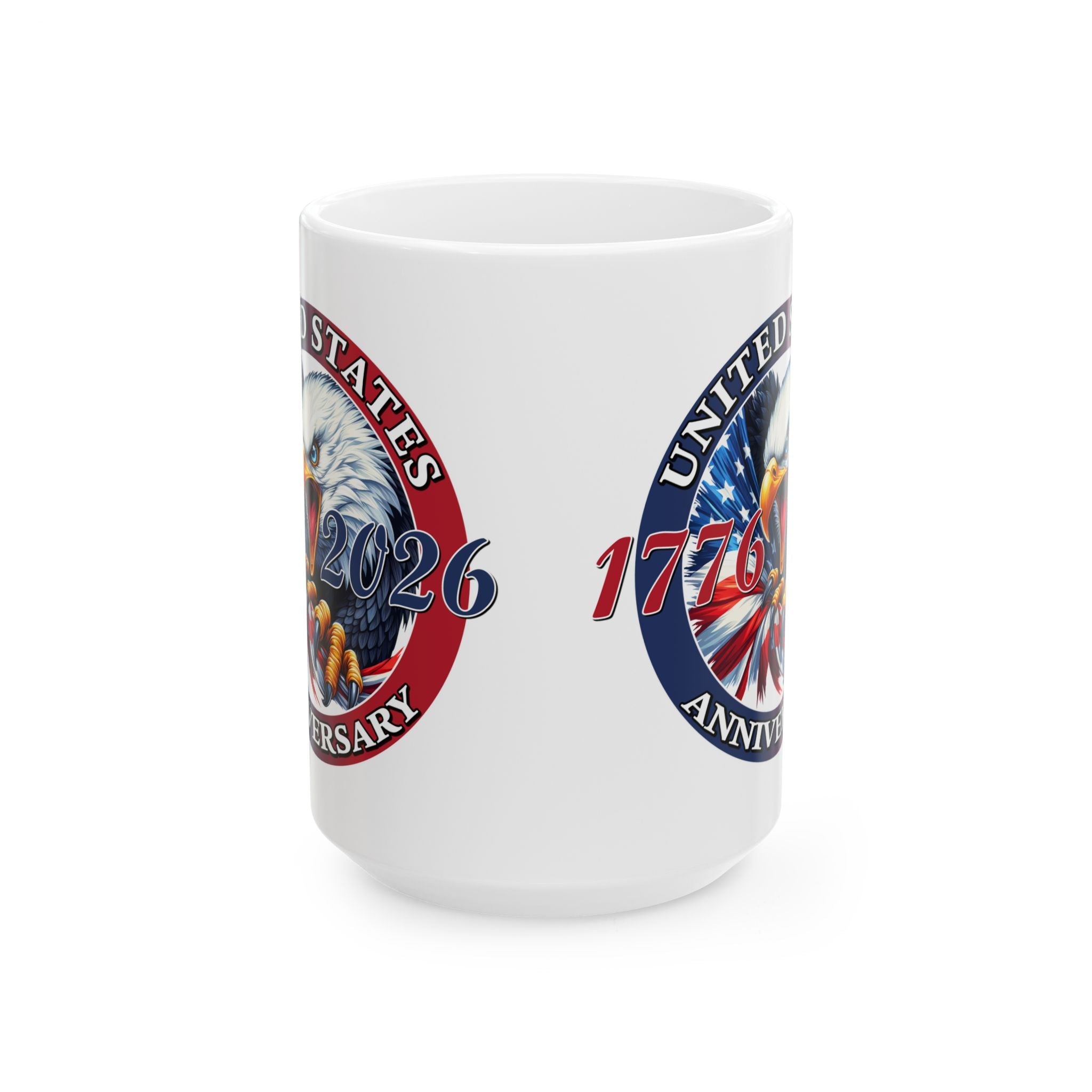 America 250th Anniversary Patriotic Eagle Mug – 1776 - 2026 Edition - PatriotDepot.com