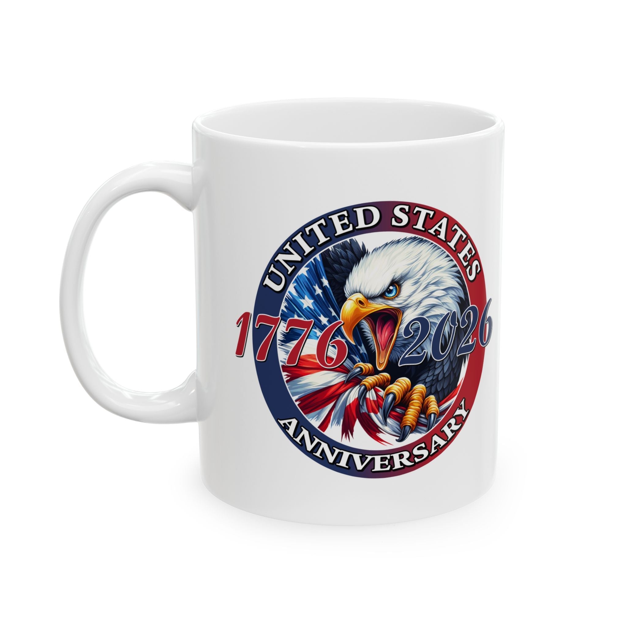 America 250th Anniversary Patriotic Eagle Mug – 1776 - 2026 Edition - PatriotDepot.com