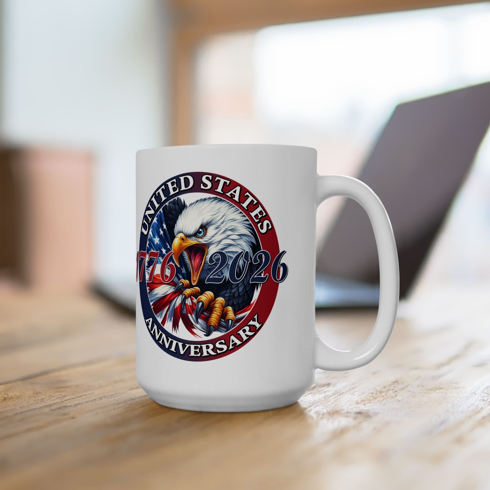 America 250th Anniversary Patriotic Eagle Mug – 1776 - 2026 Edition - PatriotDepot.com