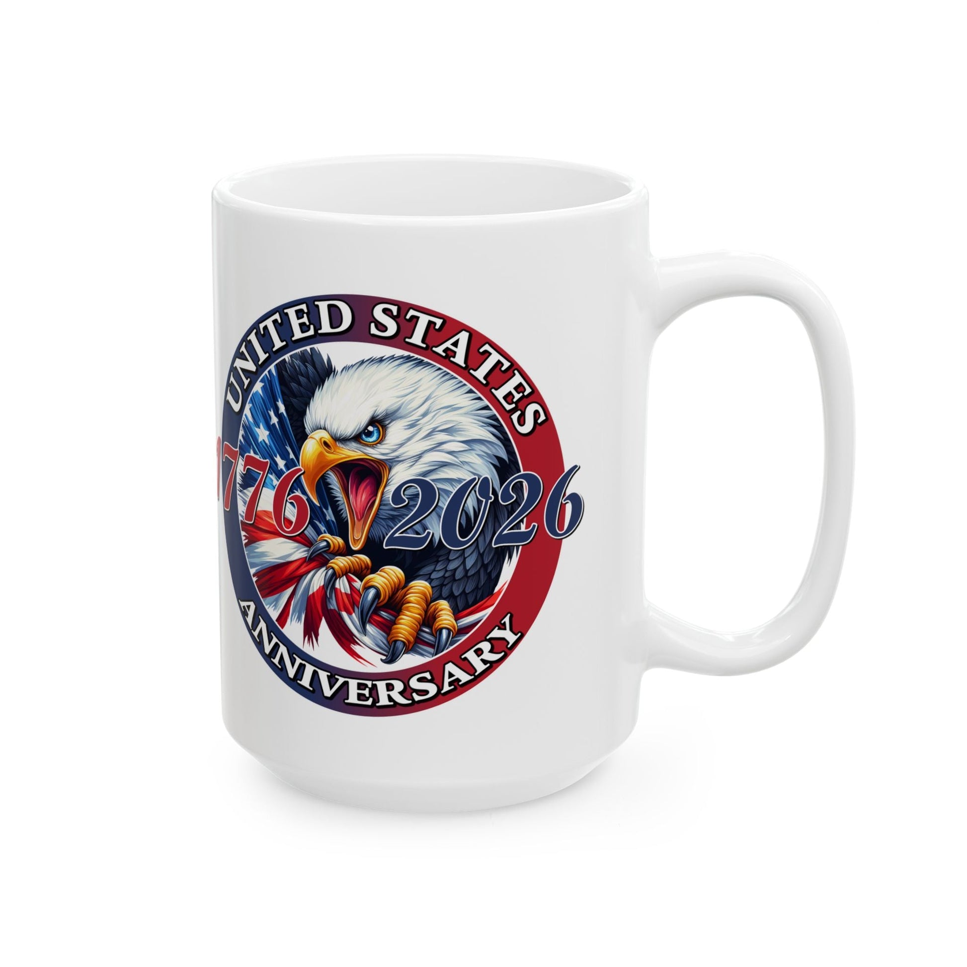 America 250th Anniversary Patriotic Eagle Mug – 1776 - 2026 Edition - PatriotDepot.com