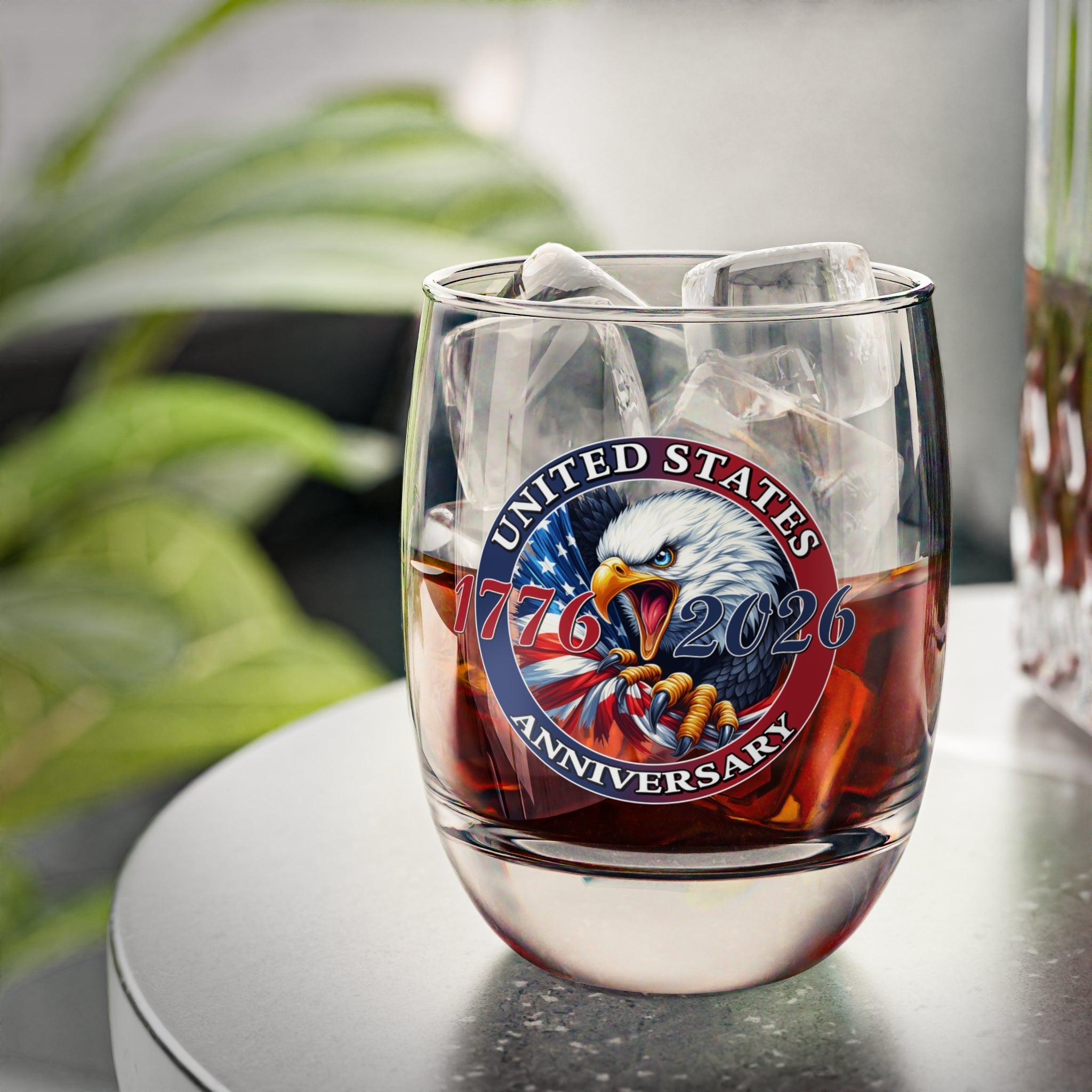 America 250th Anniversary Patriotic Eagle Whiskey Glass – 1776 - 2026 Edition - PatriotDepot.com