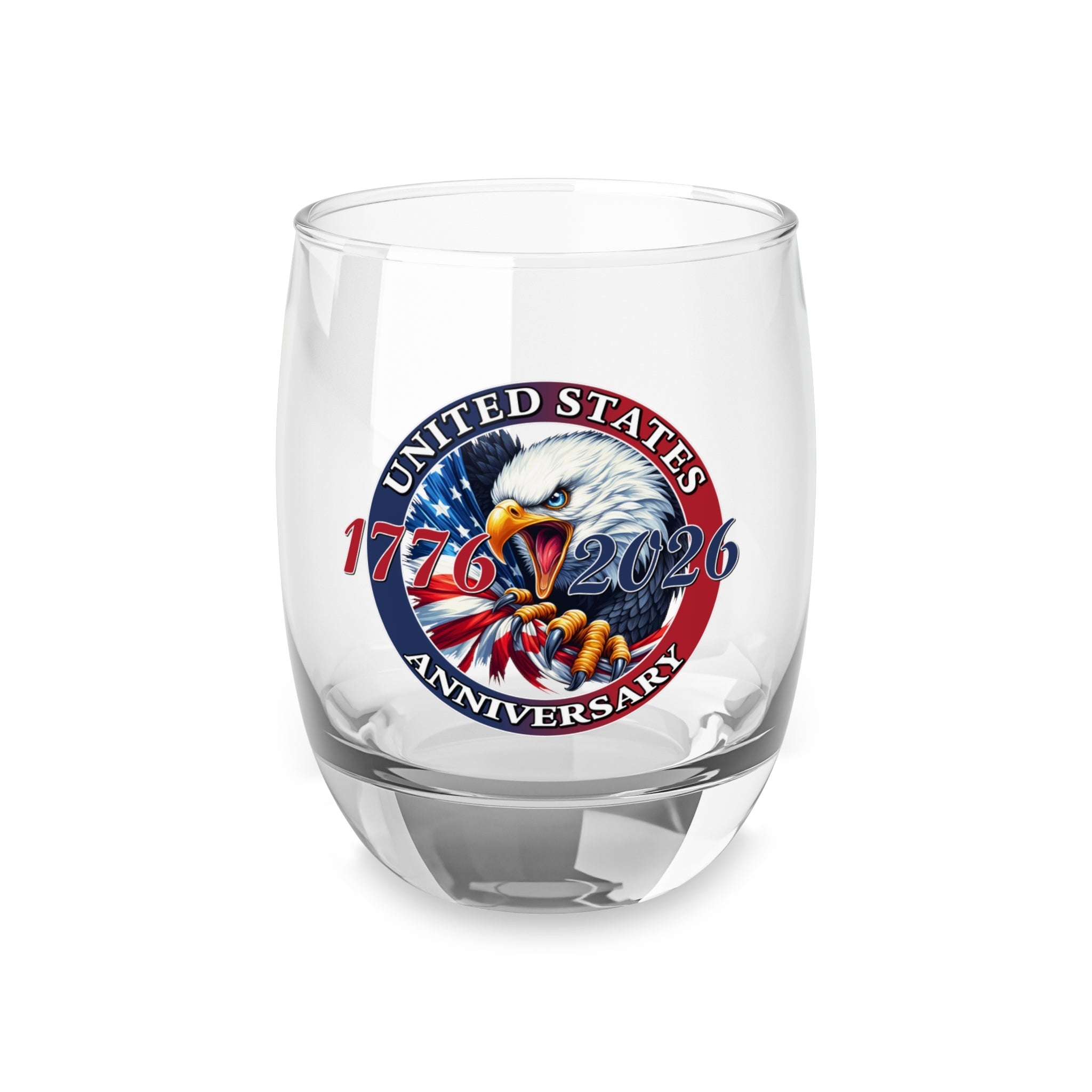 America 250th Anniversary Patriotic Eagle Whiskey Glass – 1776 - 2026 Edition - PatriotDepot.com