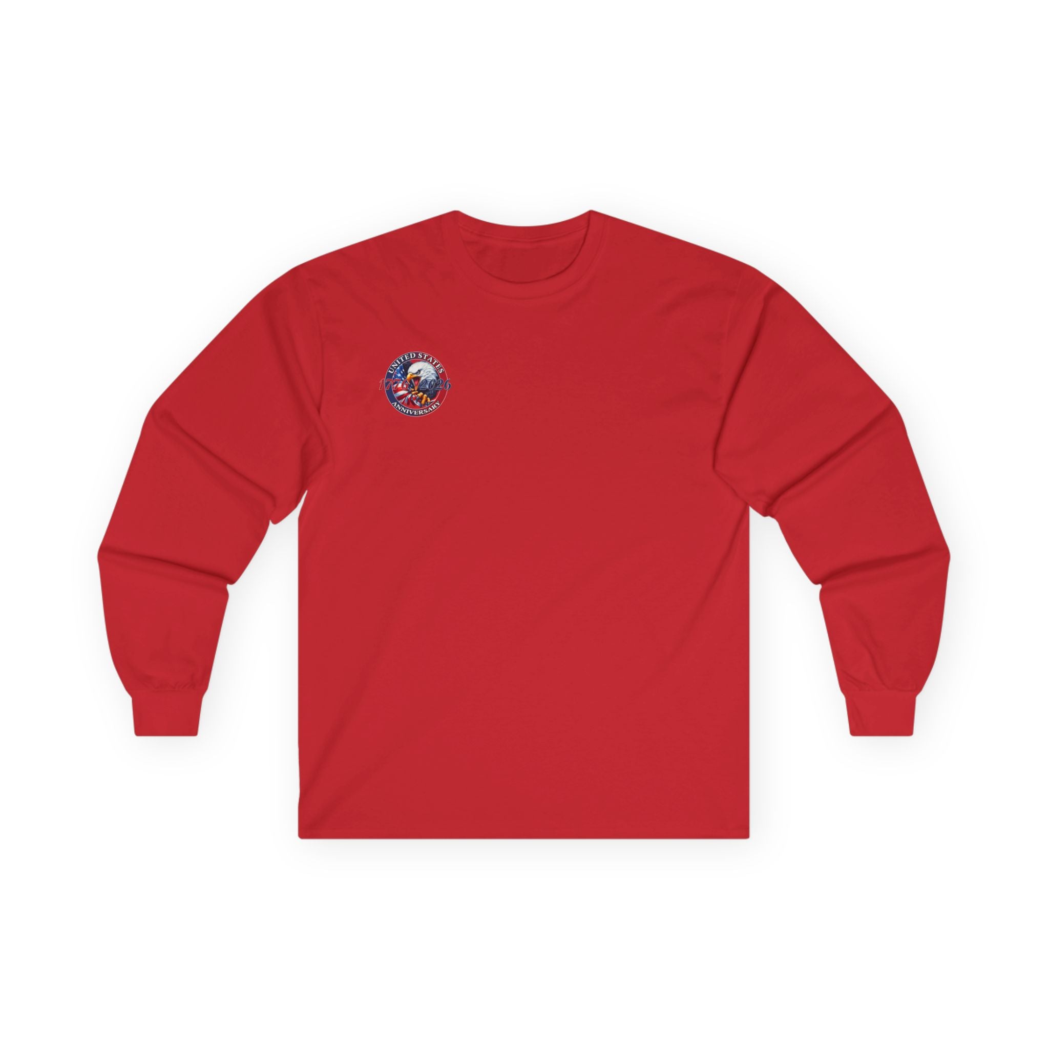 America 250th Anniversary Patriotic Long Sleeve T-Shirt – 1776–2026 Edition - PatriotDepot.com