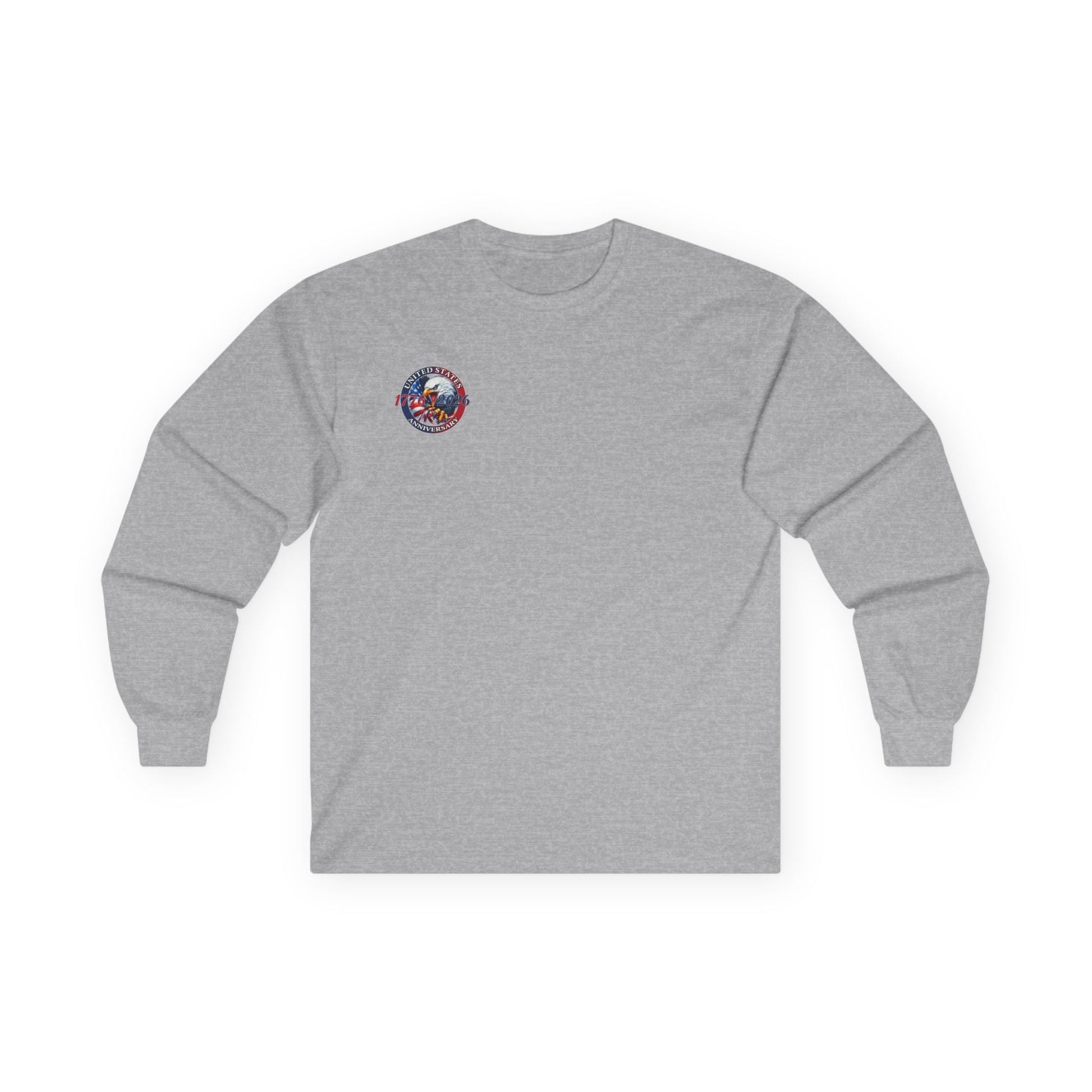 America 250th Anniversary Patriotic Long Sleeve T-Shirt – 1776–2026 Edition - PatriotDepot.com