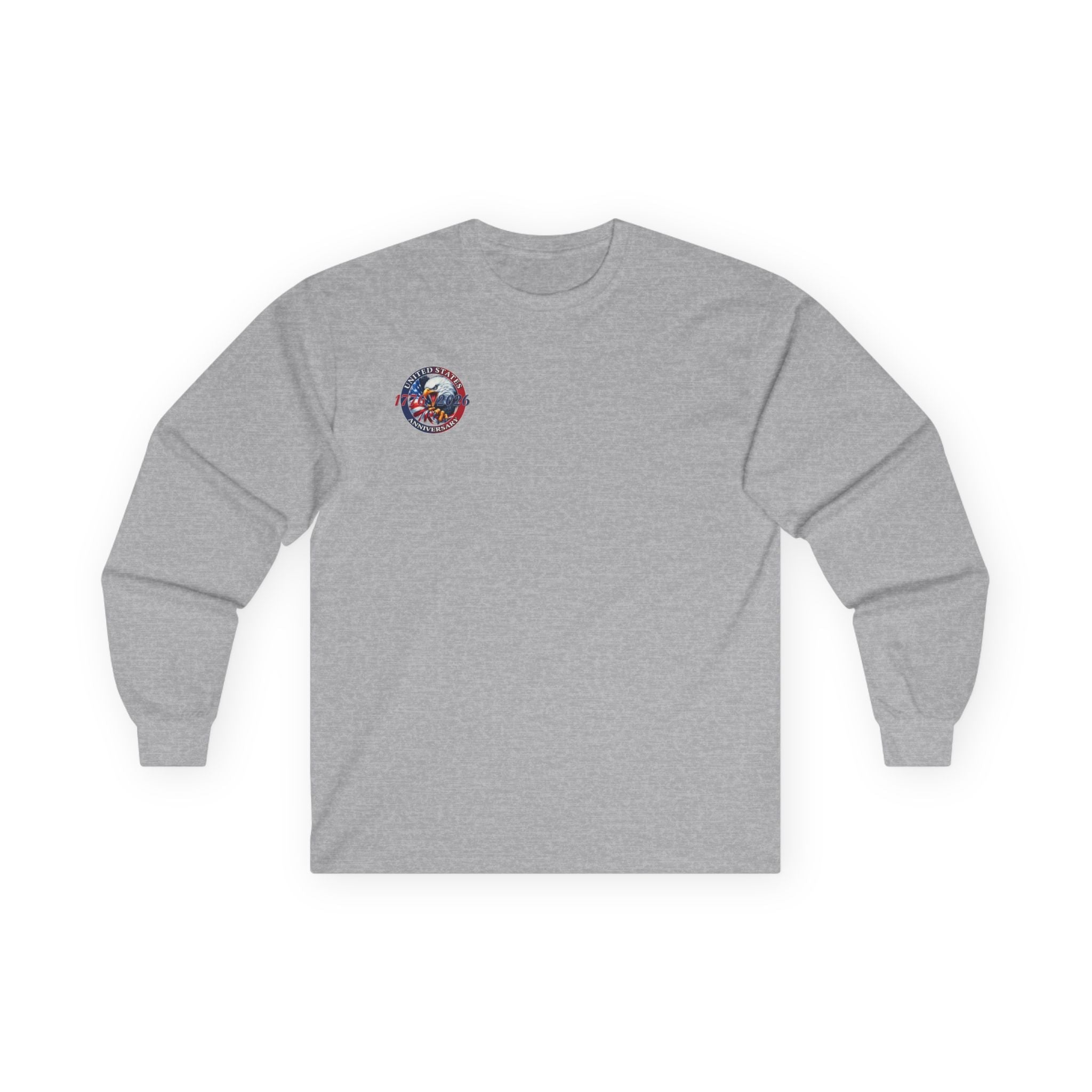 America 250th Anniversary Patriotic Long Sleeve T-Shirt – 1776–2026 Edition - PatriotDepot.com