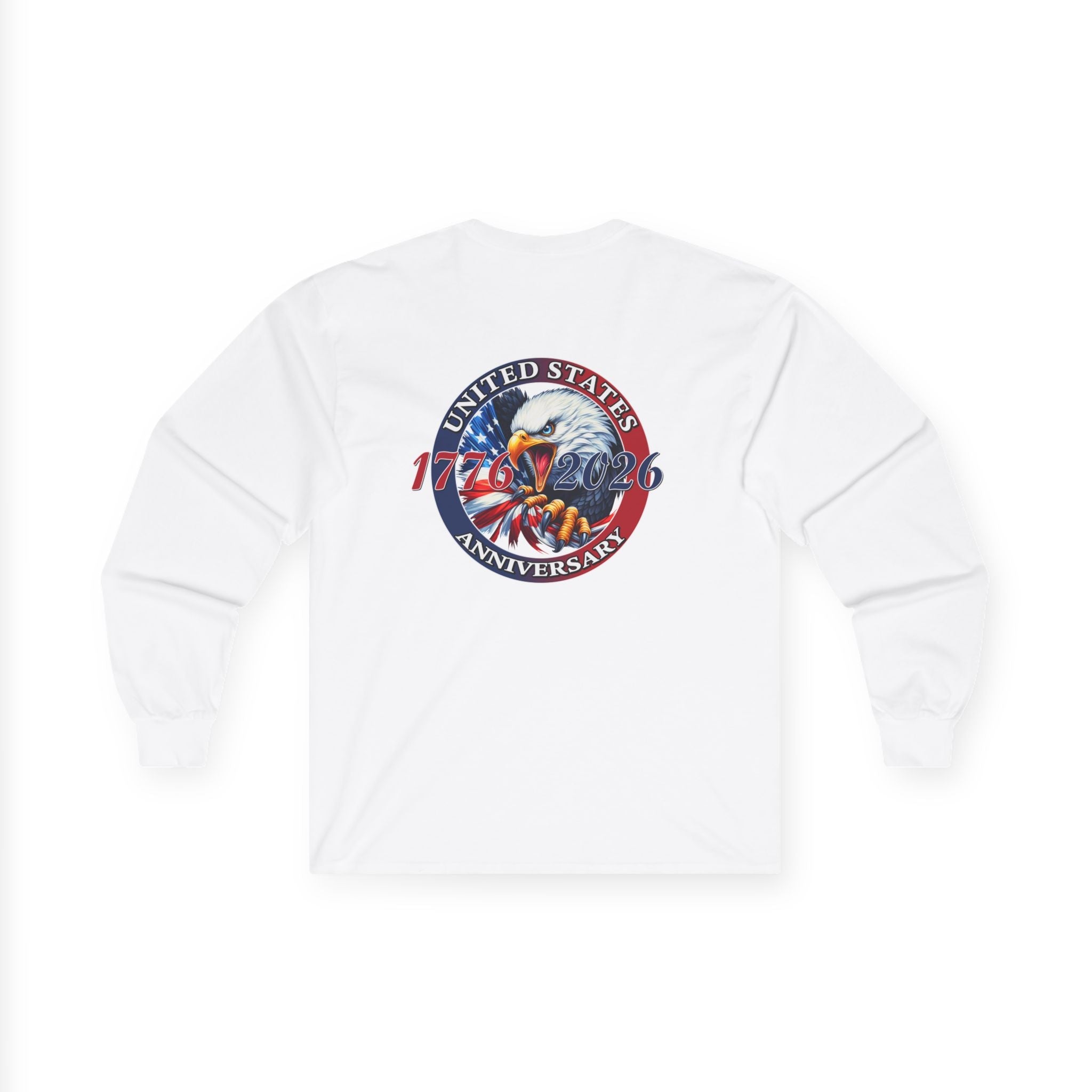 America 250th Anniversary Patriotic Long Sleeve T-Shirt – 1776–2026 Edition - PatriotDepot.com