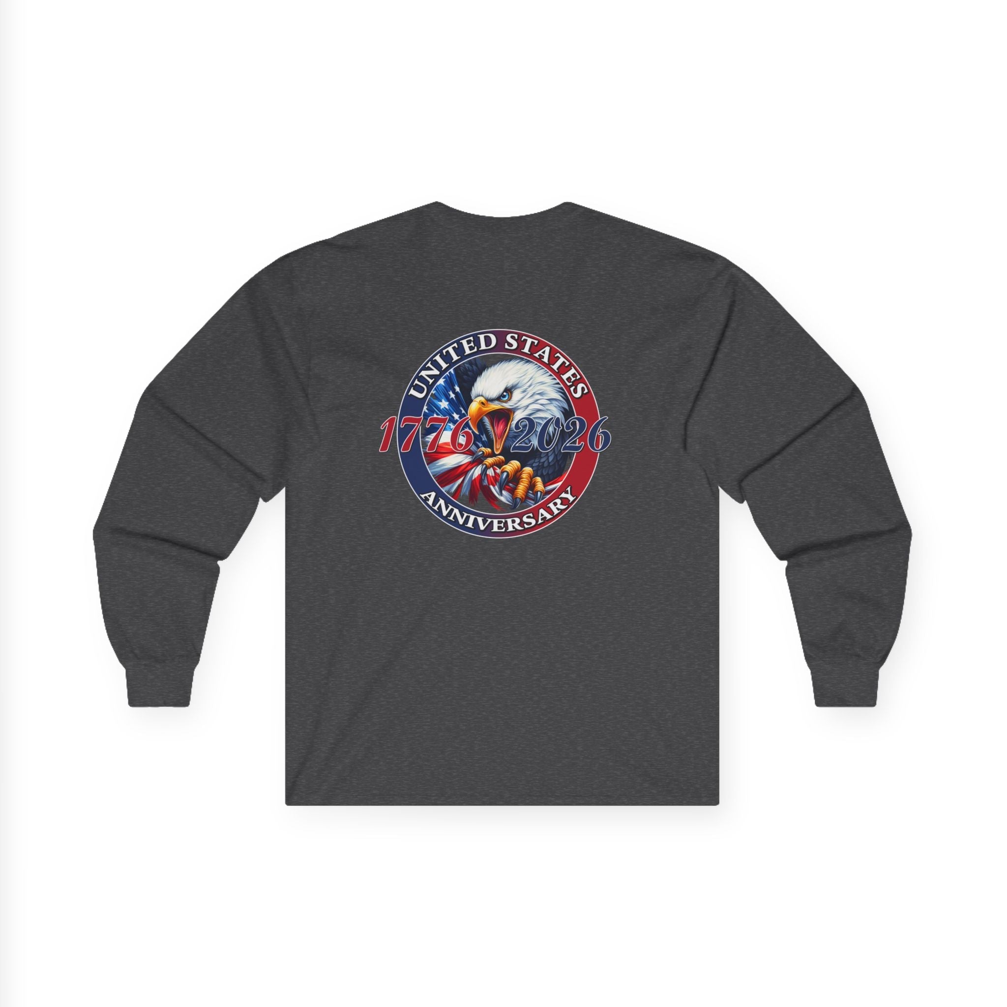 America 250th Anniversary Patriotic Long Sleeve T-Shirt – 1776–2026 Edition - PatriotDepot.com
