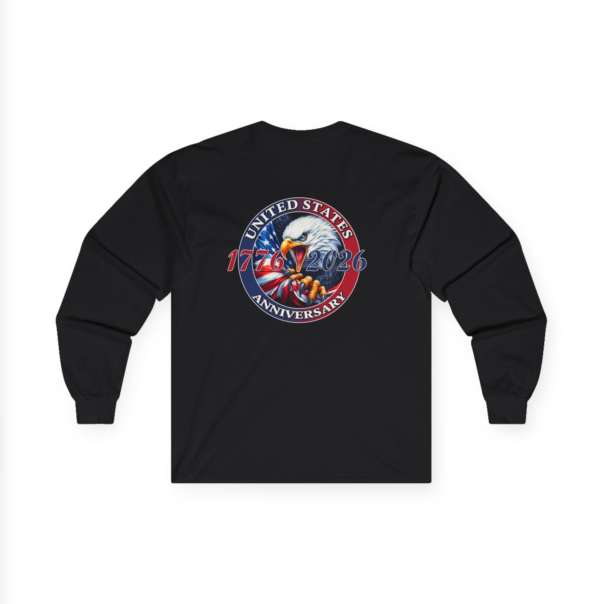 America 250th Anniversary Patriotic Long Sleeve T-Shirt – 1776–2026 Edition - PatriotDepot.com