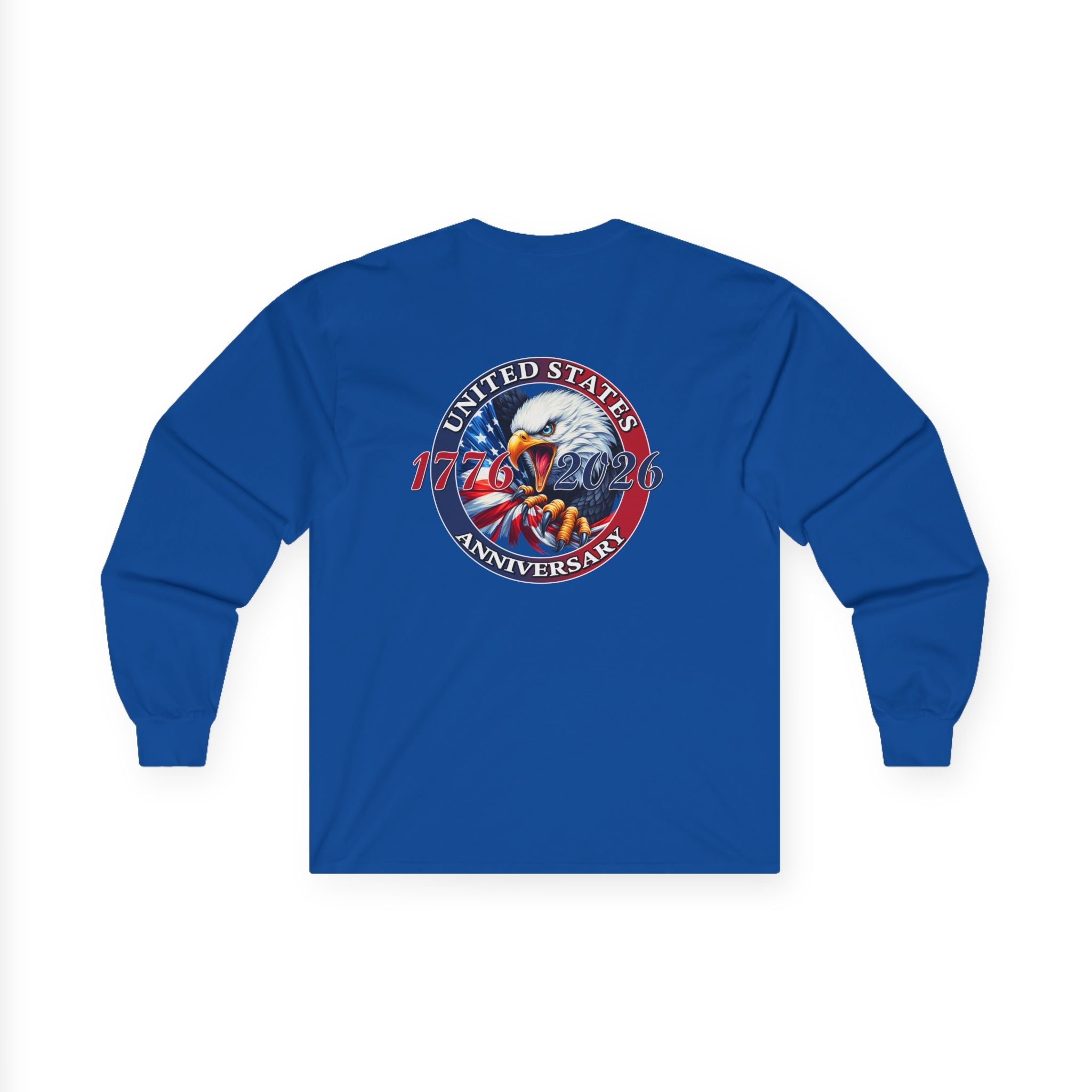 America 250th Anniversary Patriotic Long Sleeve T-Shirt – 1776–2026 Edition - PatriotDepot.com