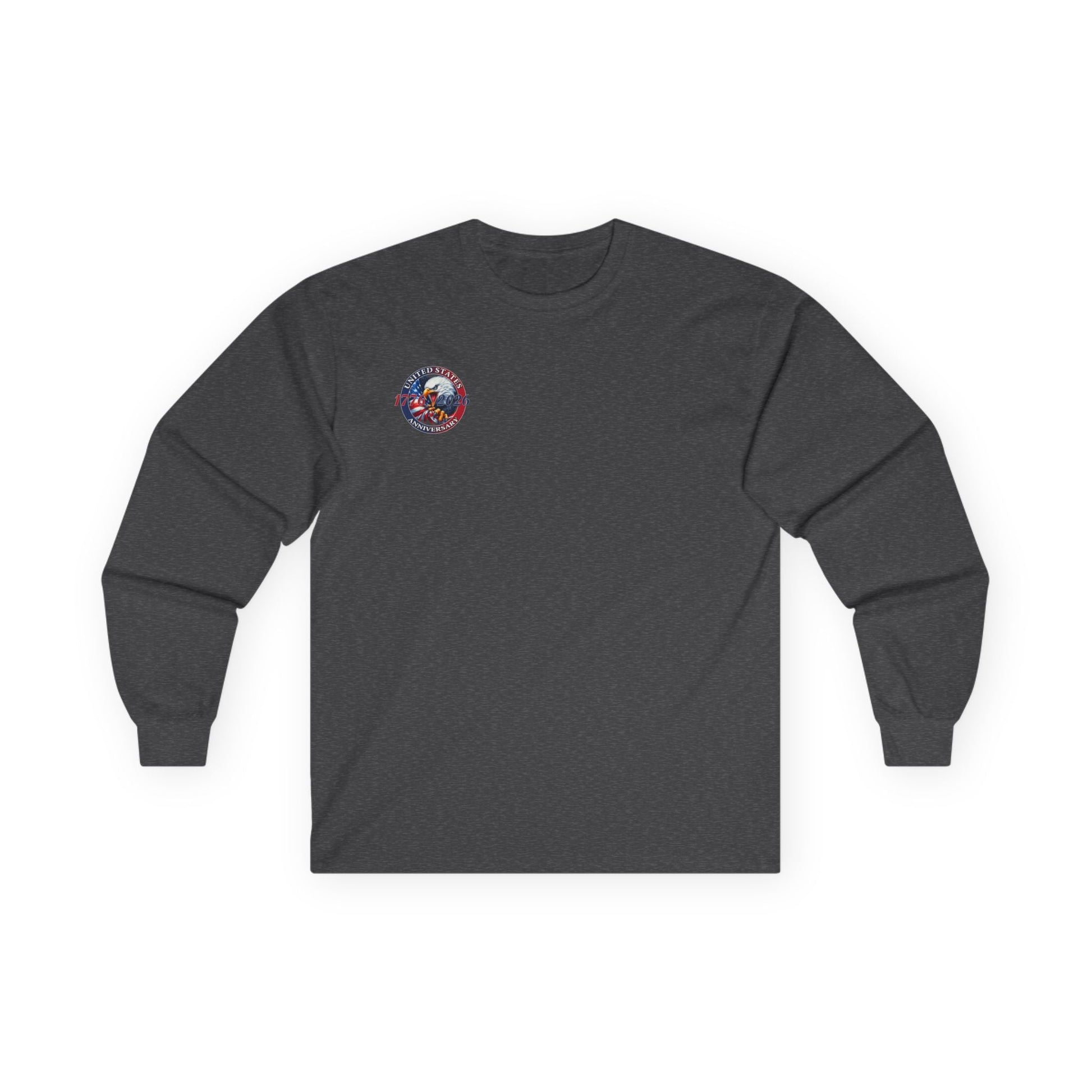 America 250th Anniversary Patriotic Long Sleeve T-Shirt – 1776–2026 Edition - PatriotDepot.com