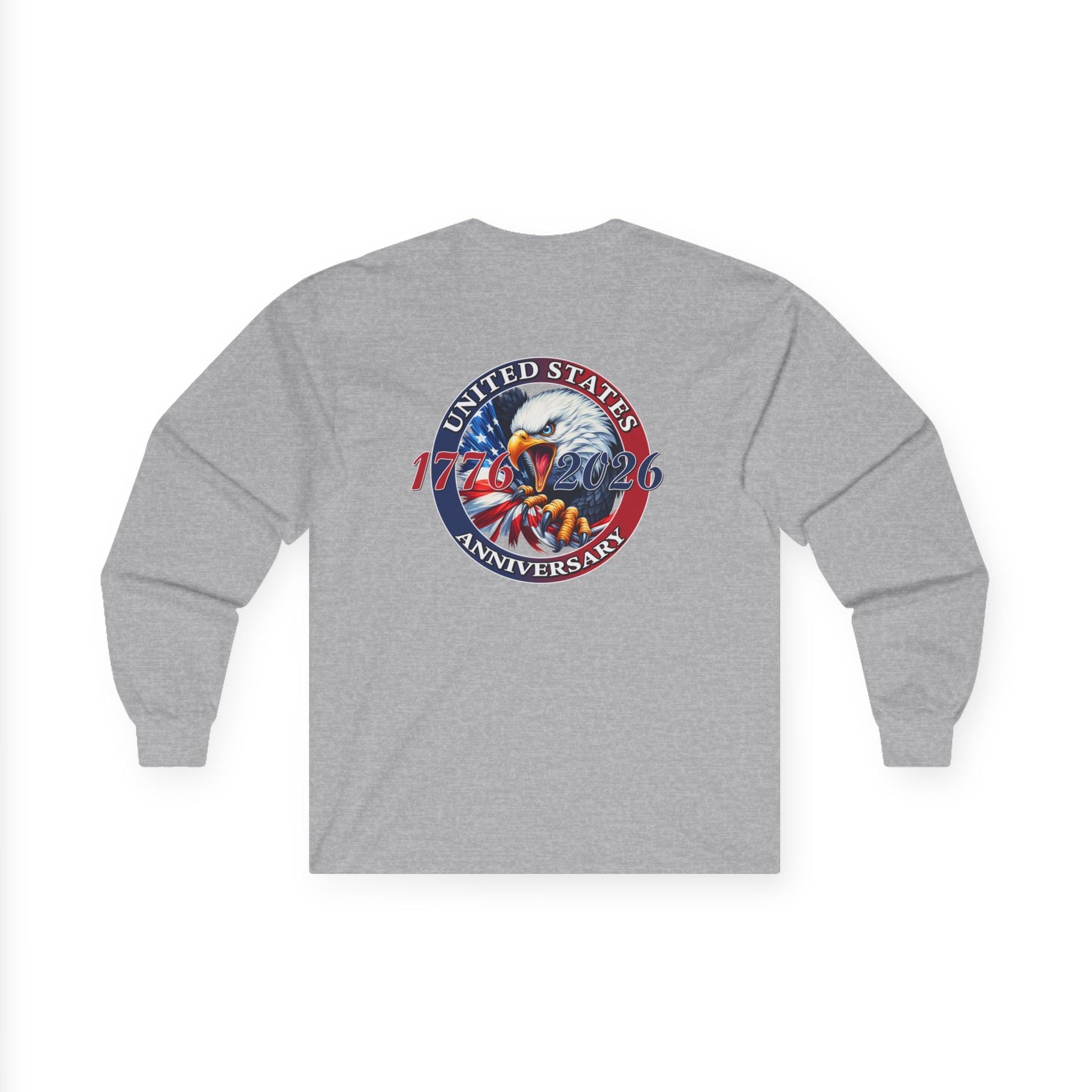 America 250th Anniversary Patriotic Long Sleeve T-Shirt – 1776–2026 Edition - PatriotDepot.com