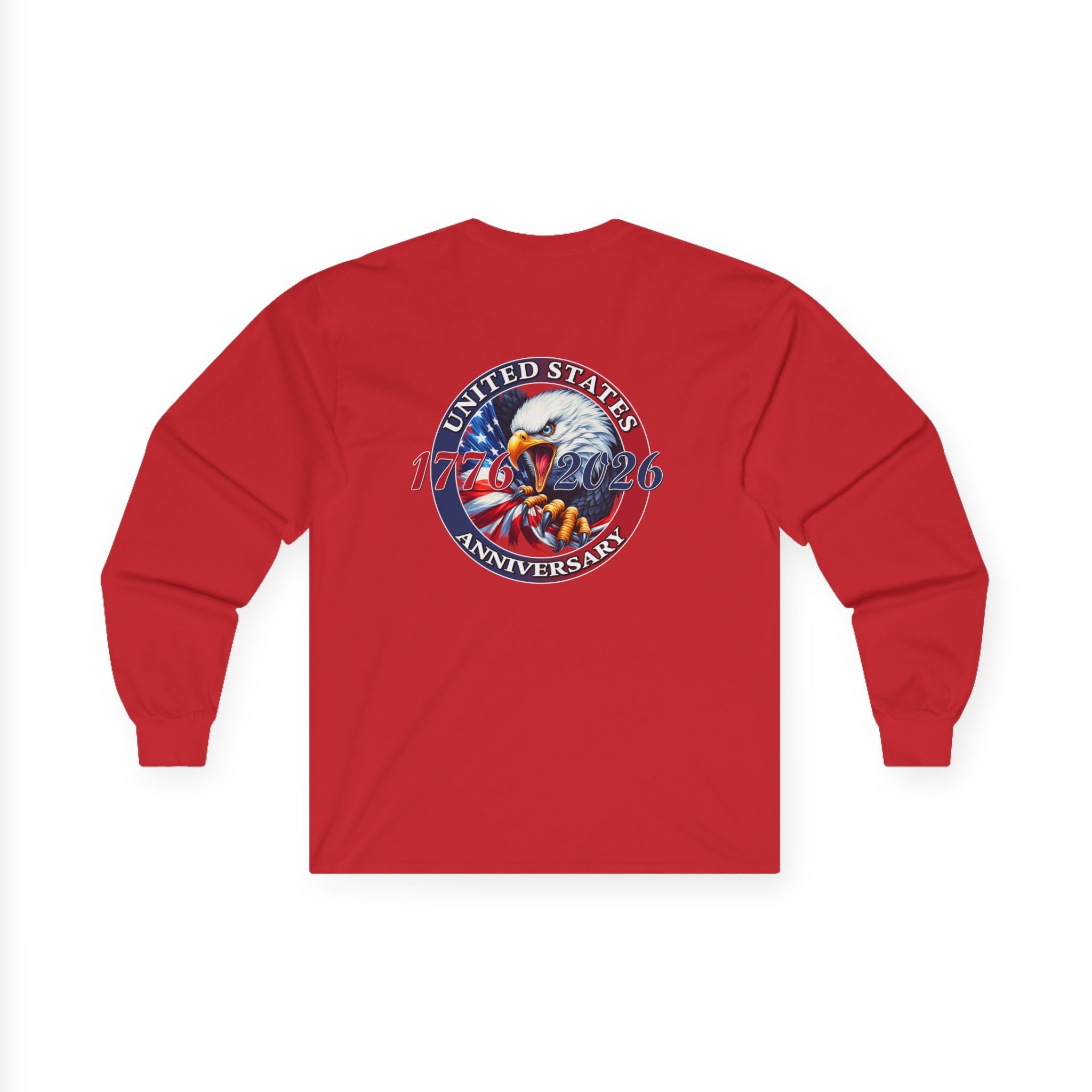 America 250th Anniversary Patriotic Long Sleeve T-Shirt – 1776–2026 Edition - PatriotDepot.com