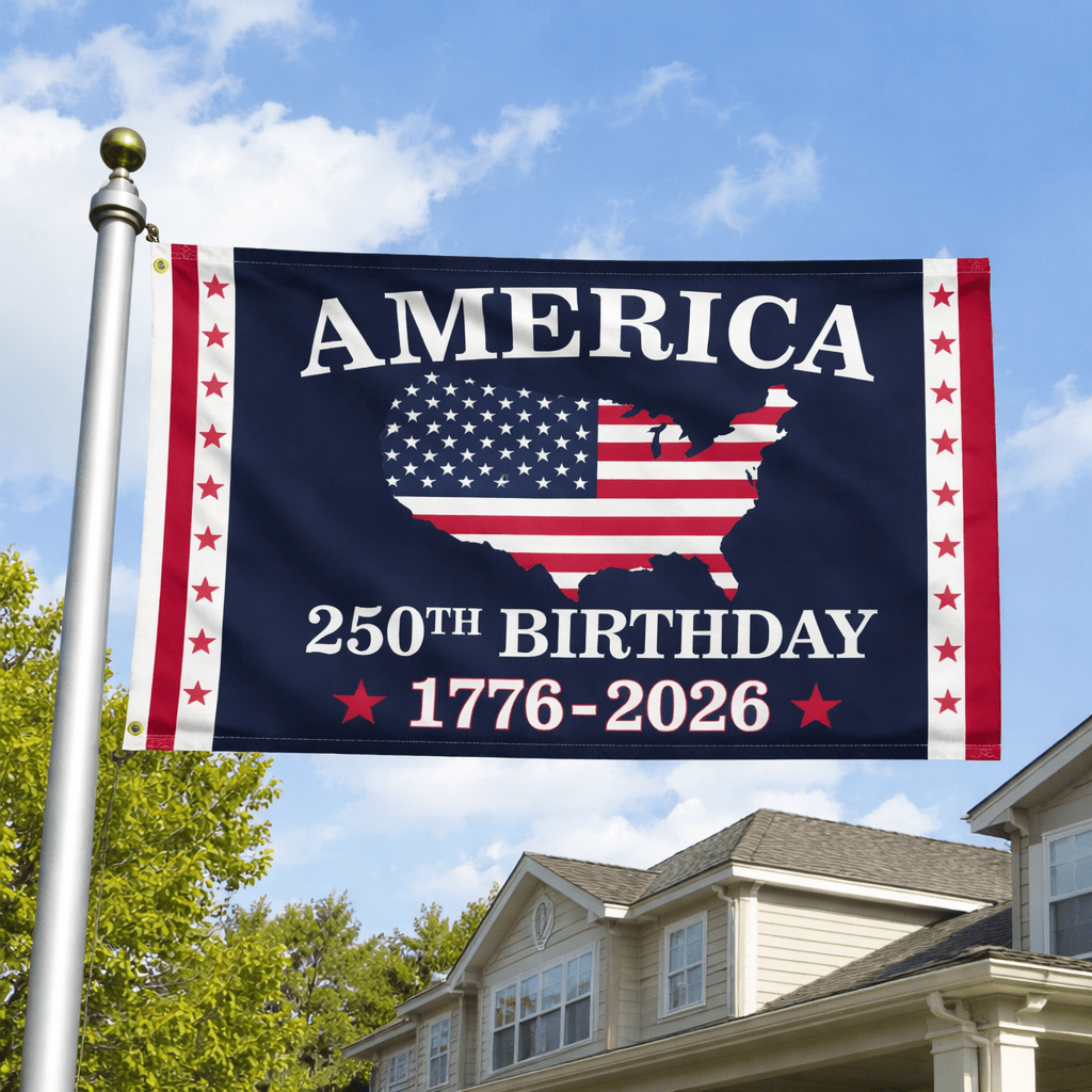 America 250th Birthday USA Flag - PatriotDepot.com