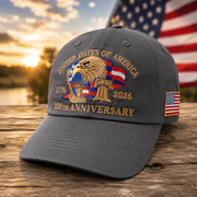 America 250th Commemorative Patriotic Hat – 1776–2026 Edition (Gray) - PatriotDepot.com