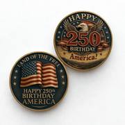 America 250th Heritage Edition Eagle & Flag Commemorative Coin - PatriotDepot.com